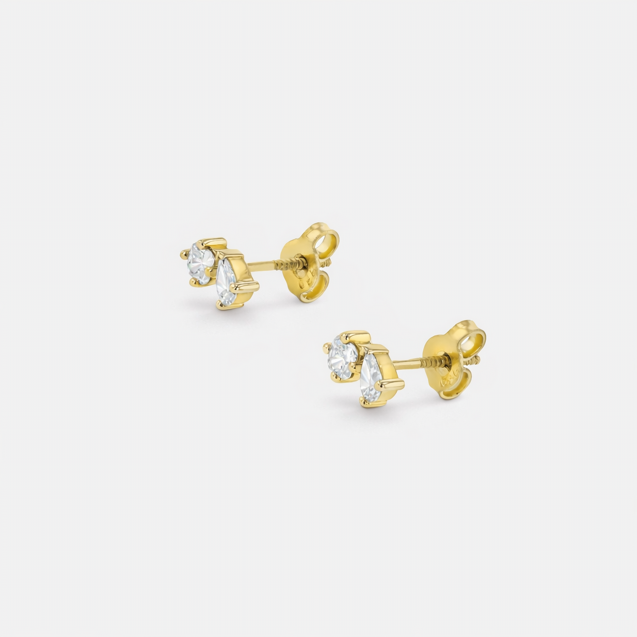 Earrings-Angelica Diamond Earrings combine pear and radiant cuts. Made to order in Australia with 2-4 weeks lead time. Ethically sourced diamonds and gemstones, crafted in recycled and refined gold. Part of the Angelica Collection.-ELIISE MAAR JEWELLERY