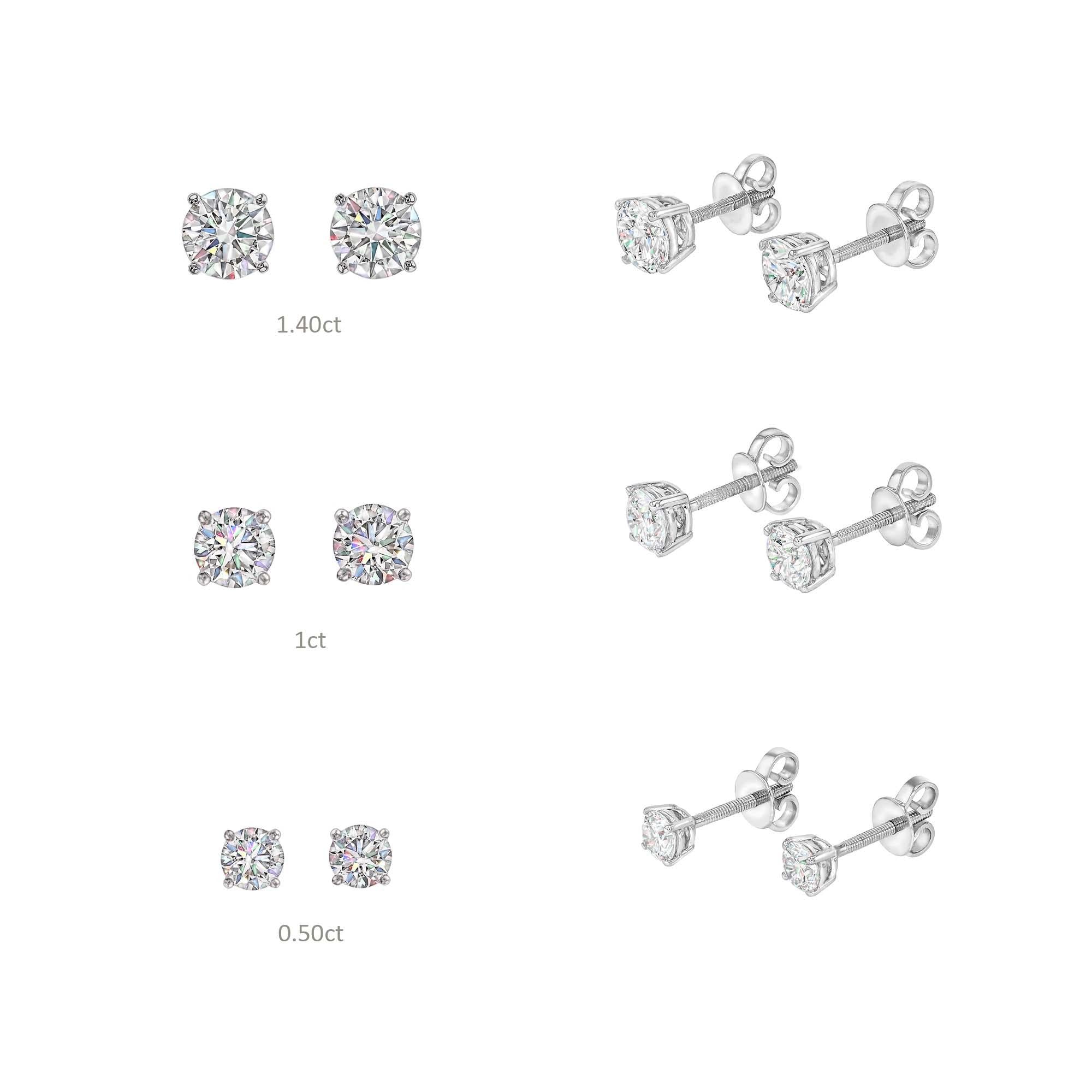 Earrings-Classic Solitaire Diamond Earrings. Made to order in Australia with a 2-4 week lead time. Pair with a diamond necklace for a complete look.-ELIISE MAAR JEWELLERY