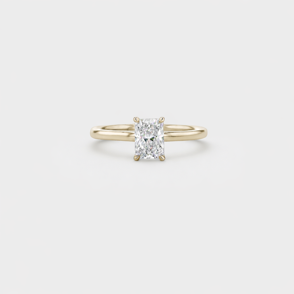 Rings-Classic and elegant. Our classic solitaire featuring an elongated radiant cut diamond. This ring is timeless and dazzling.-ELIISE MAAR JEWELLERY