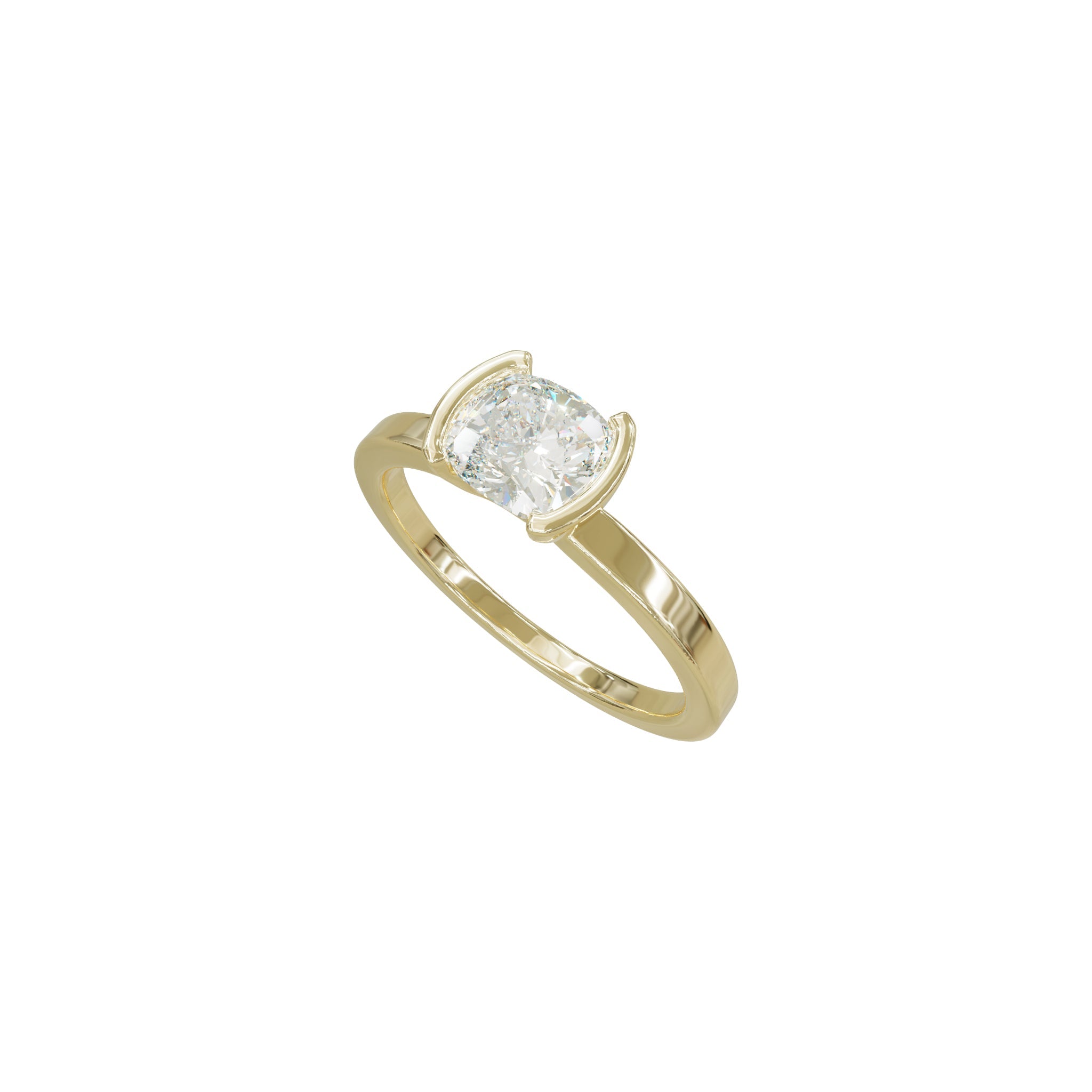Rings-A ring shaped not by tradition, but by intention. The Isla Cushion Diamond Solitaire Ring is an ode to clarity - where elegance is stripped of excess and only truth remains. Available in different size cushion cut diamonds. Lifestyle images feature an elongated cushion diamond.-ELIISE MAAR JEWELLERY