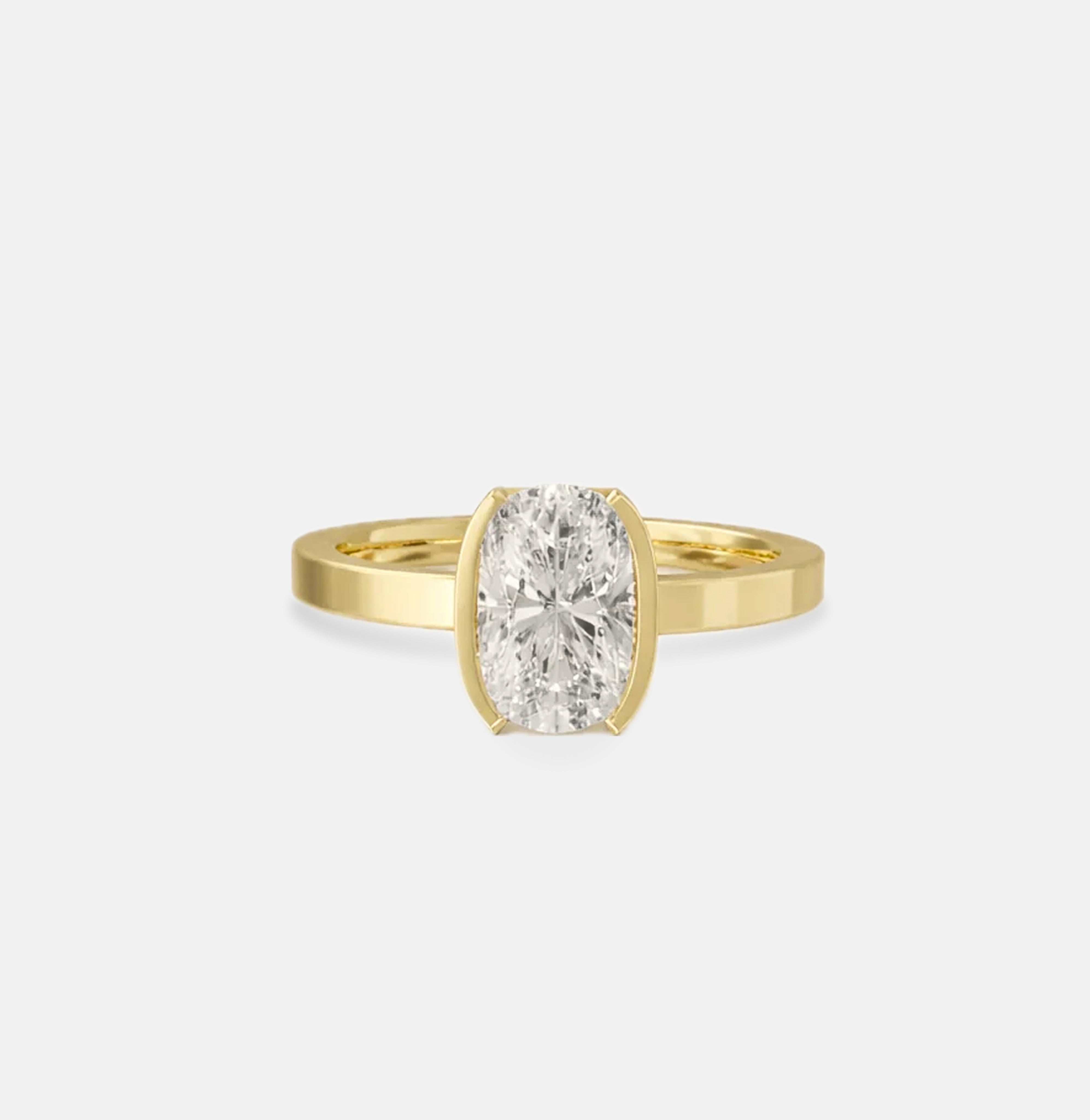 Rings-A ring shaped not by tradition, but by intention. The Isla Cushion Diamond Solitaire Ring is an ode to clarity - where elegance is stripped of excess and only truth remains. Available in different size cushion cut diamonds. Lifestyle images feature an elongated cushion diamond.-ELIISE MAAR JEWELLERY