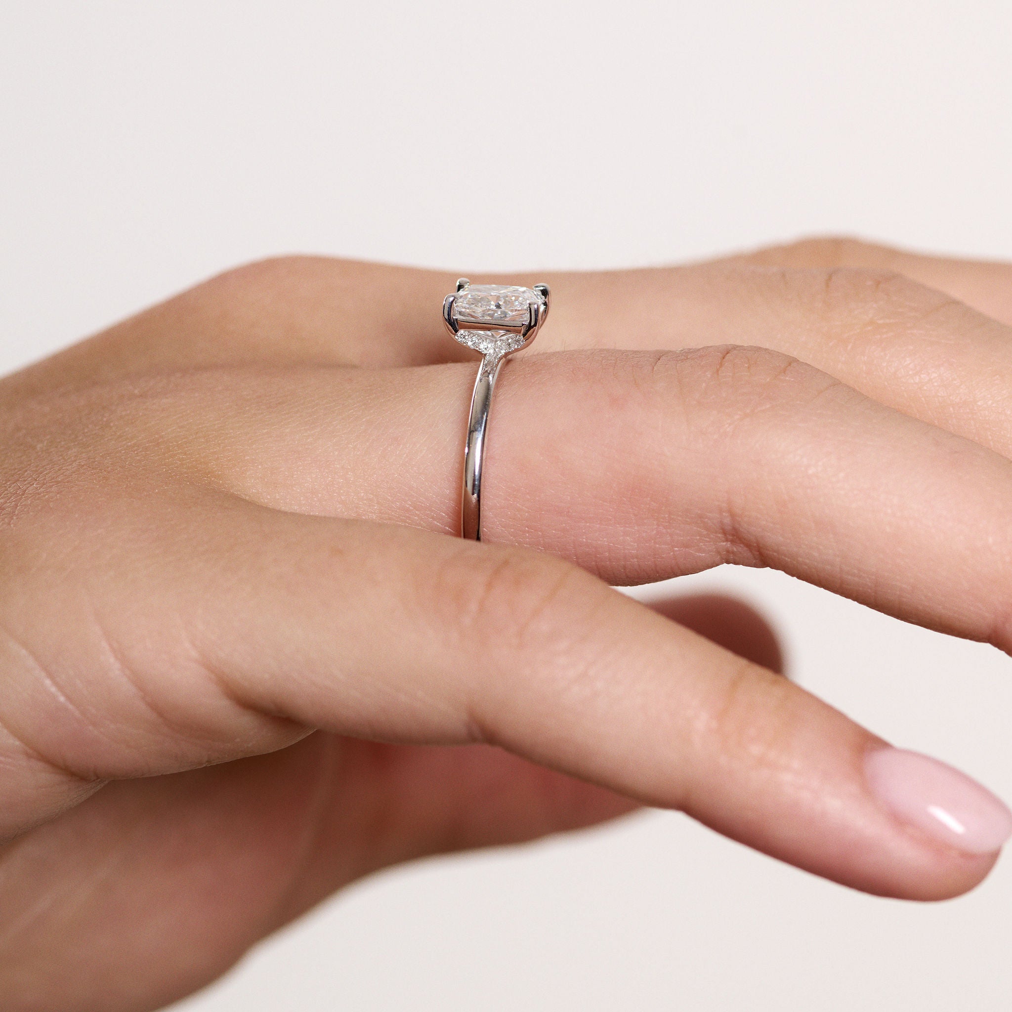 Rings-Discover the Jamie Diamond Ring, a timeless symbol of elegance. Meticulously crafted with a stunning lab-grown or natural diamonds, this ring embodies sustainable luxury. Elevate your style with this exquisite piece, designed to last a lifetime. Shown paired with the Lauren Diamond Band.-ELIISE MAAR JEWELLERY