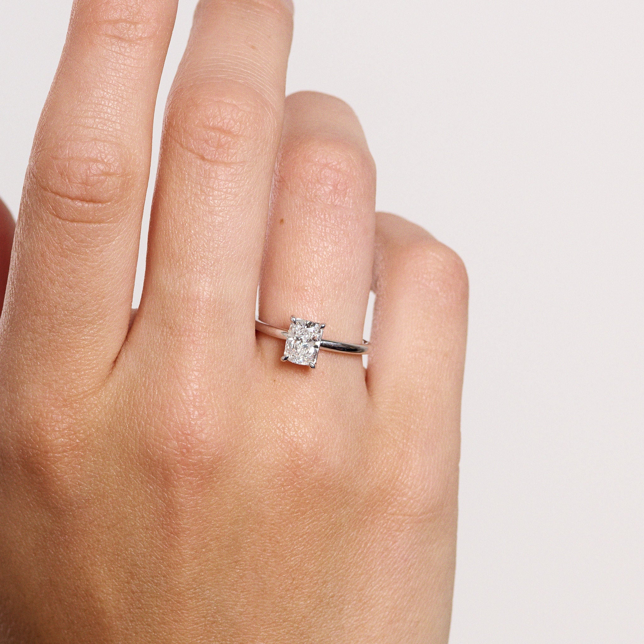 Rings-Discover the Jamie Diamond Ring, a timeless symbol of elegance. Meticulously crafted with a stunning lab-grown or natural diamonds, this ring embodies sustainable luxury. Elevate your style with this exquisite piece, designed to last a lifetime. Shown paired with the Lauren Diamond Band.-ELIISE MAAR JEWELLERY