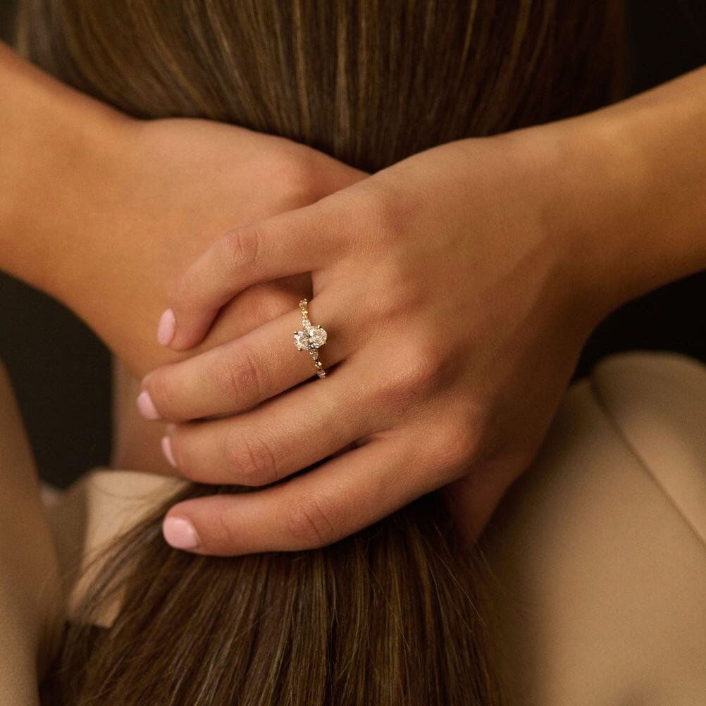 Rings-Our most classic Eliise Maar Design. With striking round brilliant and marquise cut diamonds set into the band in a dazzling wave of brilliance creating a crescendo at the centre stone of your choosing. This ring is feminine and mesmerising.-ELIISE MAAR JEWELLERY