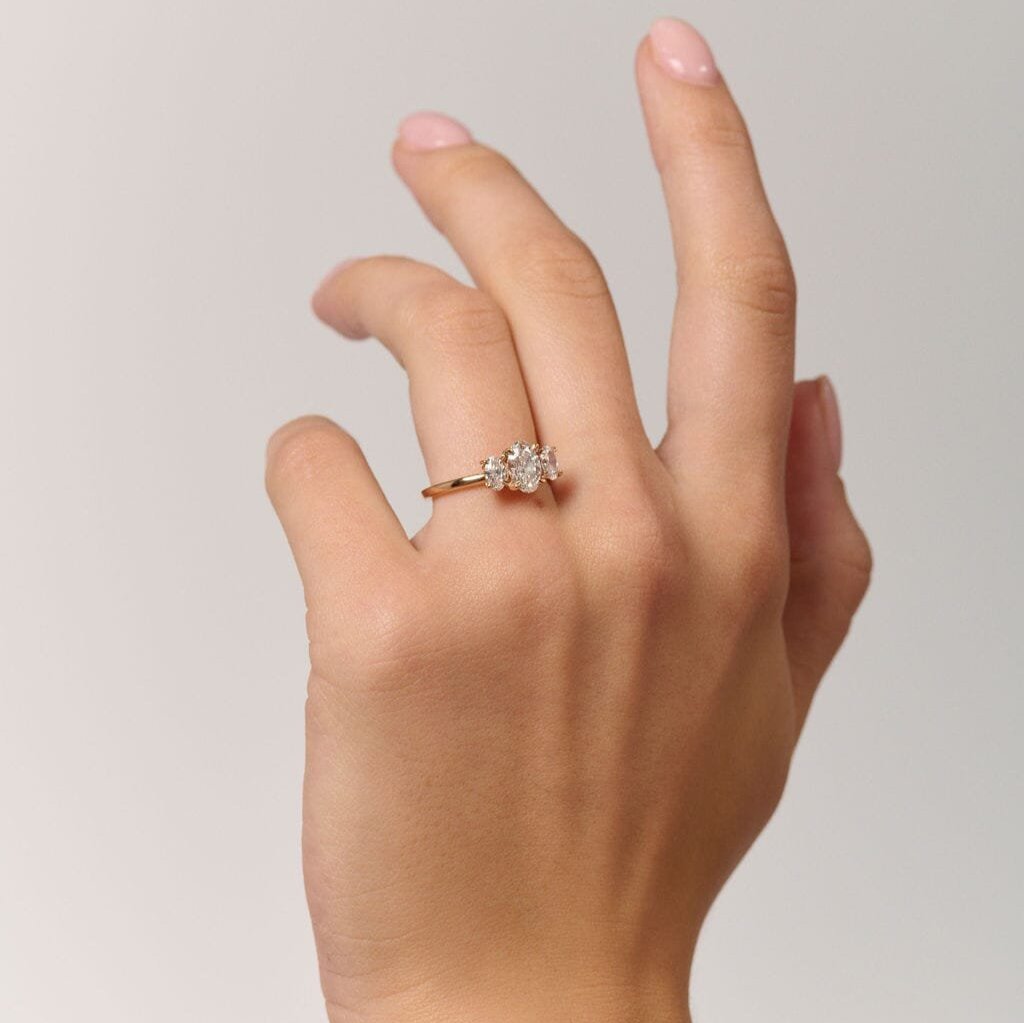 Rings-Elevate your love story with our exquisite Australian-made diamond trilogy engagement ring. Crafted to perfection, this timeless piece showcases a brilliant solitaire diamond, radiating pure elegance and sophistication. Ethically made & sourced using natural or lab-grown diamonds. Made in Melbourne, Australia.-ELIISE MAAR JEWELLERY