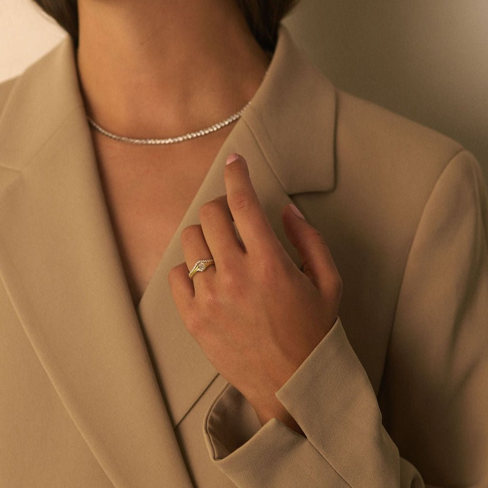 Rings-An exquisitely dainty signet band. Set with an oval diamond, this signet is perfect as a pinky ring or tasteful ring on any finger. Stunning by itself or paired with the Staple Signet Diamond Band for extra elegance. Matching Staple Signet diamond band is available to purchase separately here-ELIISE MAAR JEWELLERY