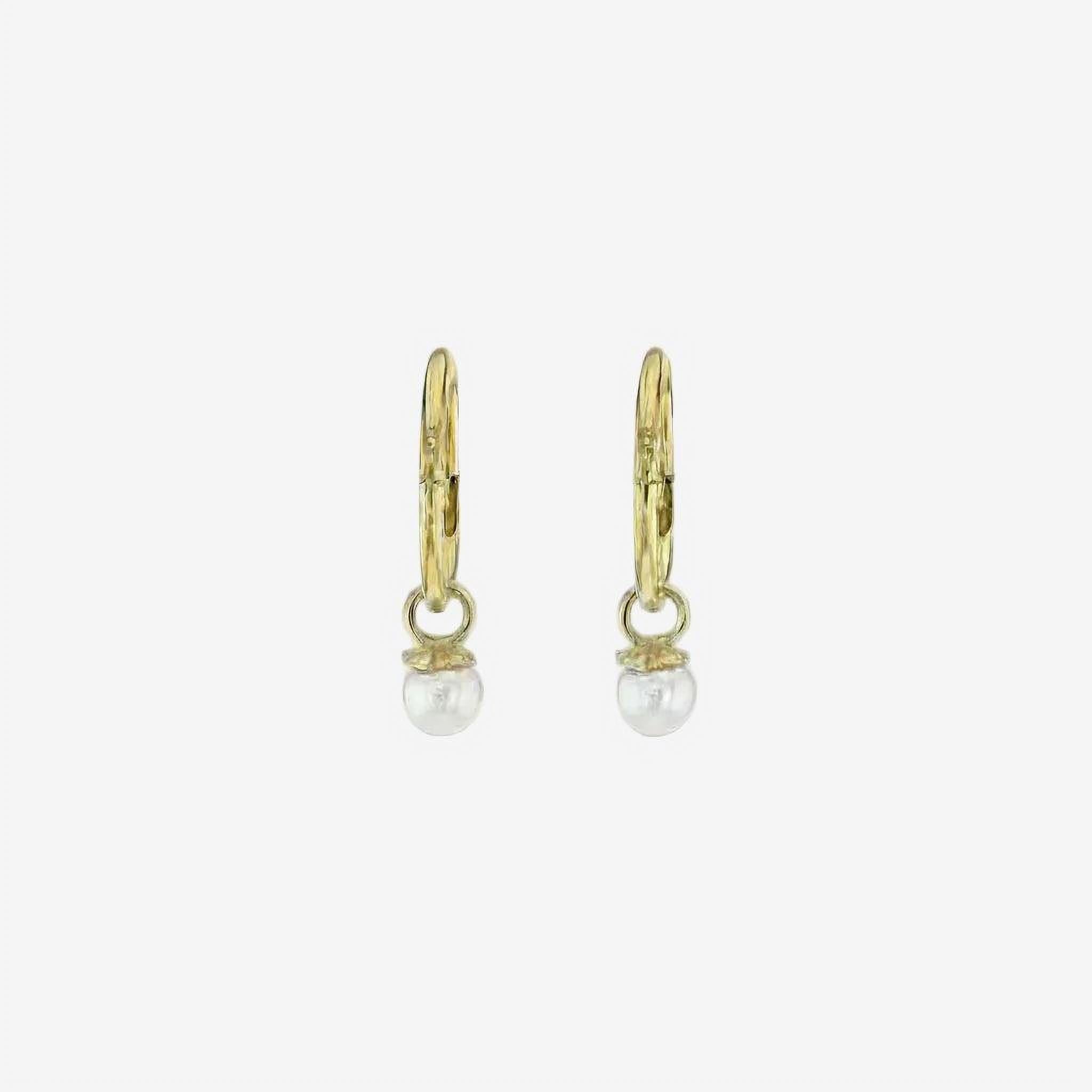 Rings-Pearl Sleeper Earrings, made to order in Australia. Comfortable for day and night wear, including sleep. Lead time 2-4 weeks. Timeless pearl design for any occasion.-ELIISE MAAR JEWELLERY