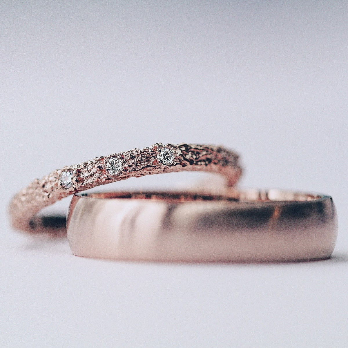 Rings-Inspired by the frosty landscapes of Estonia, this detailed gold band is delicate and sophisticated. Stunning as a stand alone ring or stacked.-ELIISE MAAR JEWELLERY