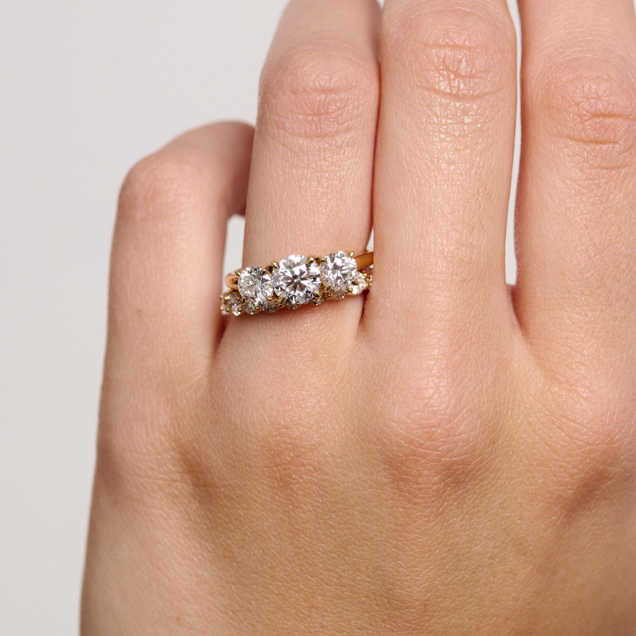 Bridgette Diamond Trilogy Ring-Eliise Maar Fine Jewellery Australia-Eliise Maar Jewellery