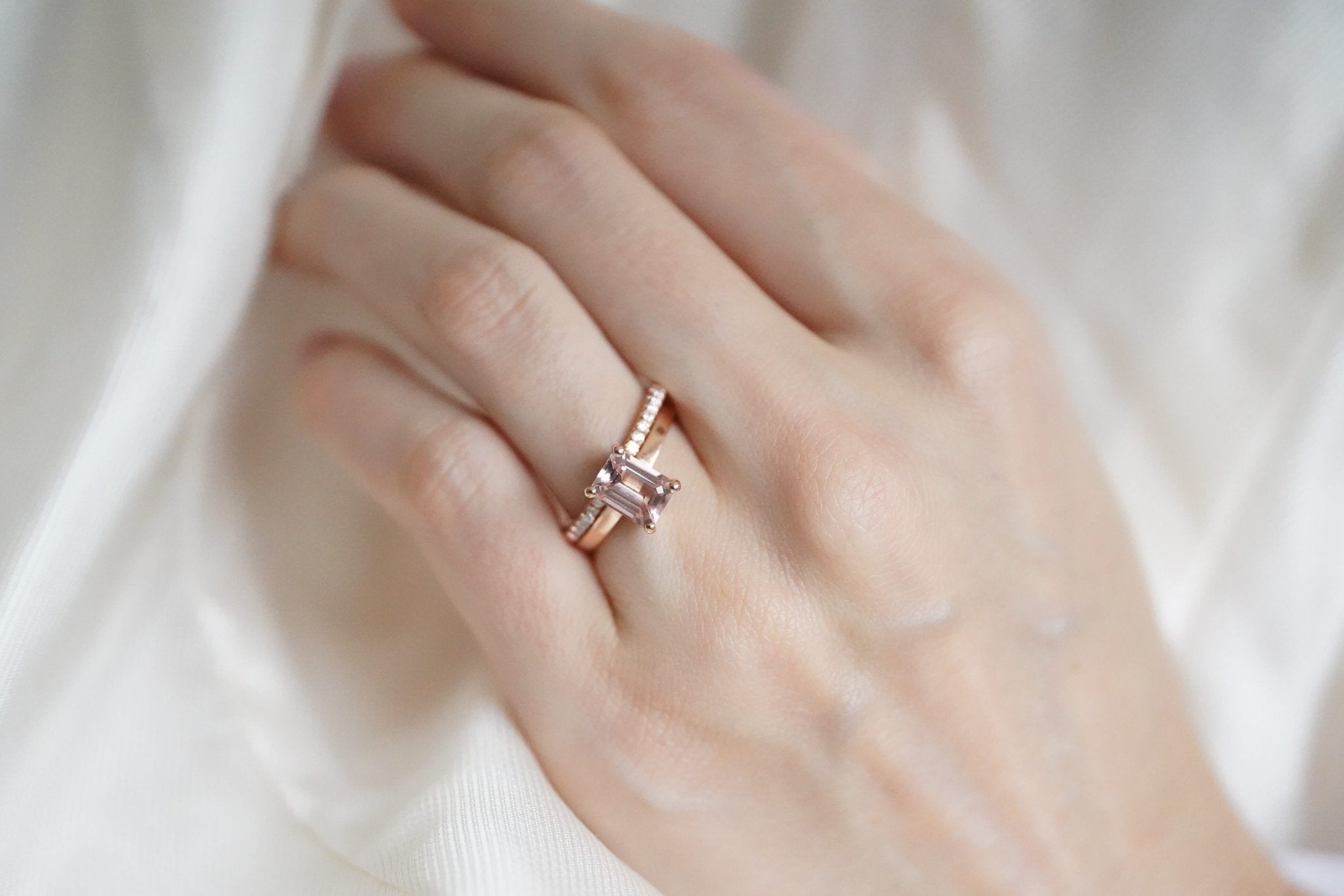 Chloe Morganite Ring-Engagement Rings-Eliise Maar Fine Jewellery Australia-Eliise Maar Jewellery