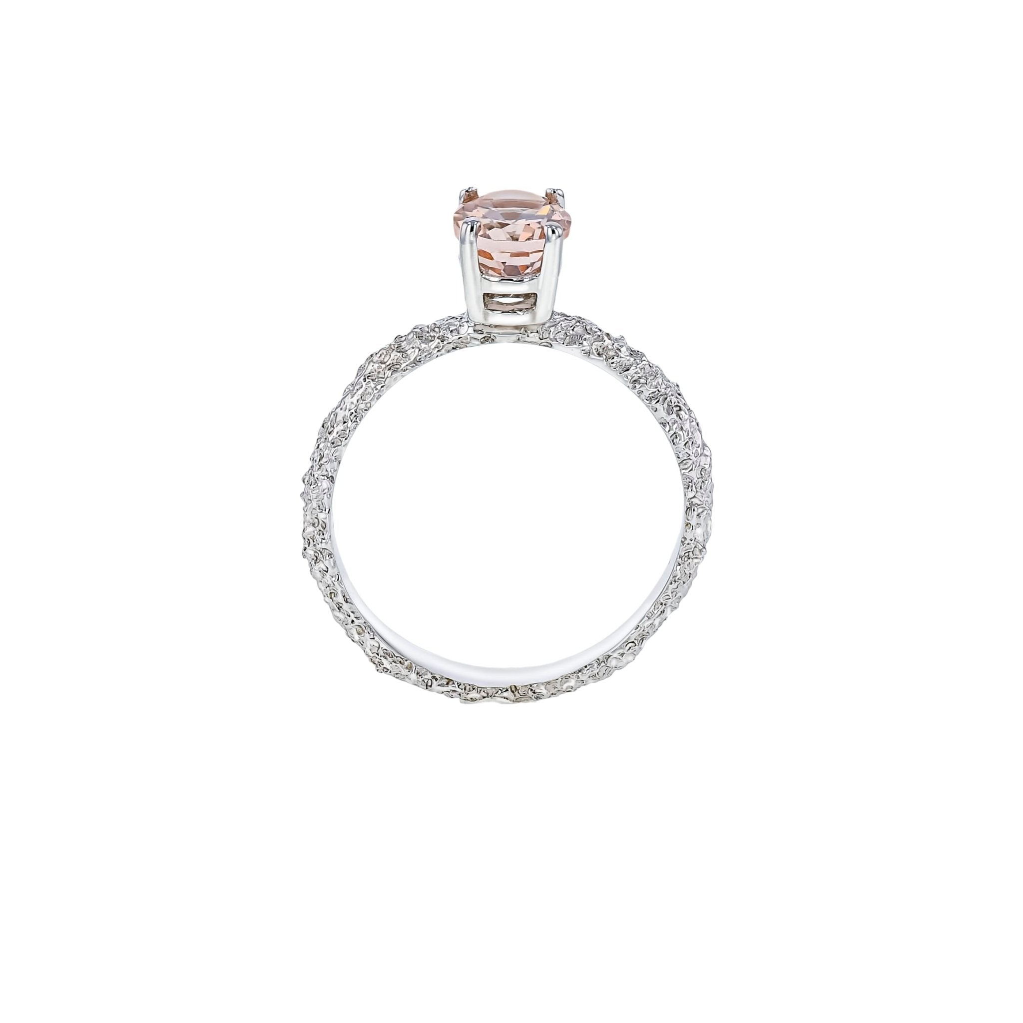 Fine Frost Morganite White Gold-Engagement Rings-Eliise Maar Fine Jewellery Australia-Eliise Maar Jewellery