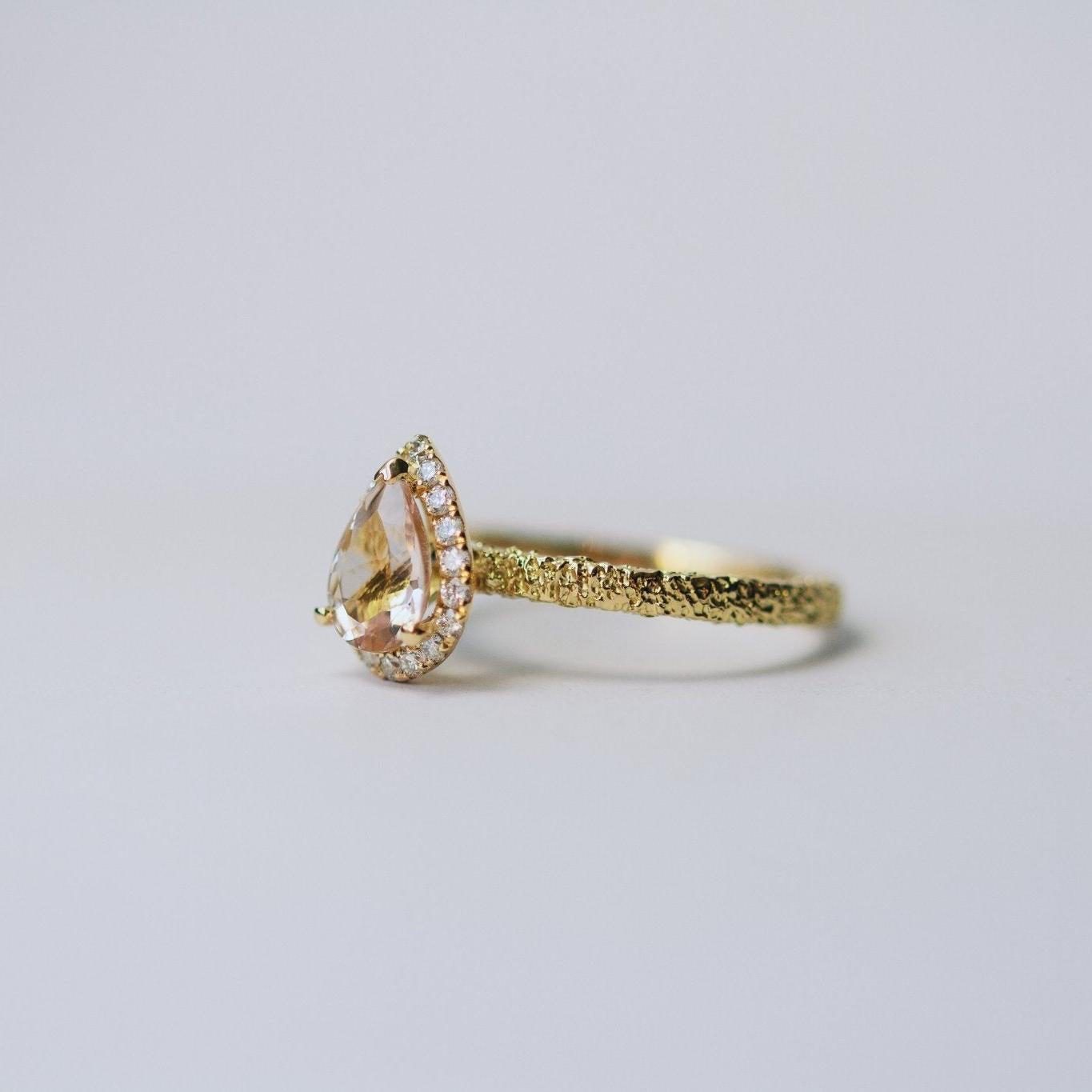 Frost Lily Ring Morganite-Engagement Rings-Eliise Maar Fine Jewellery Australia-Eliise Maar Jewellery