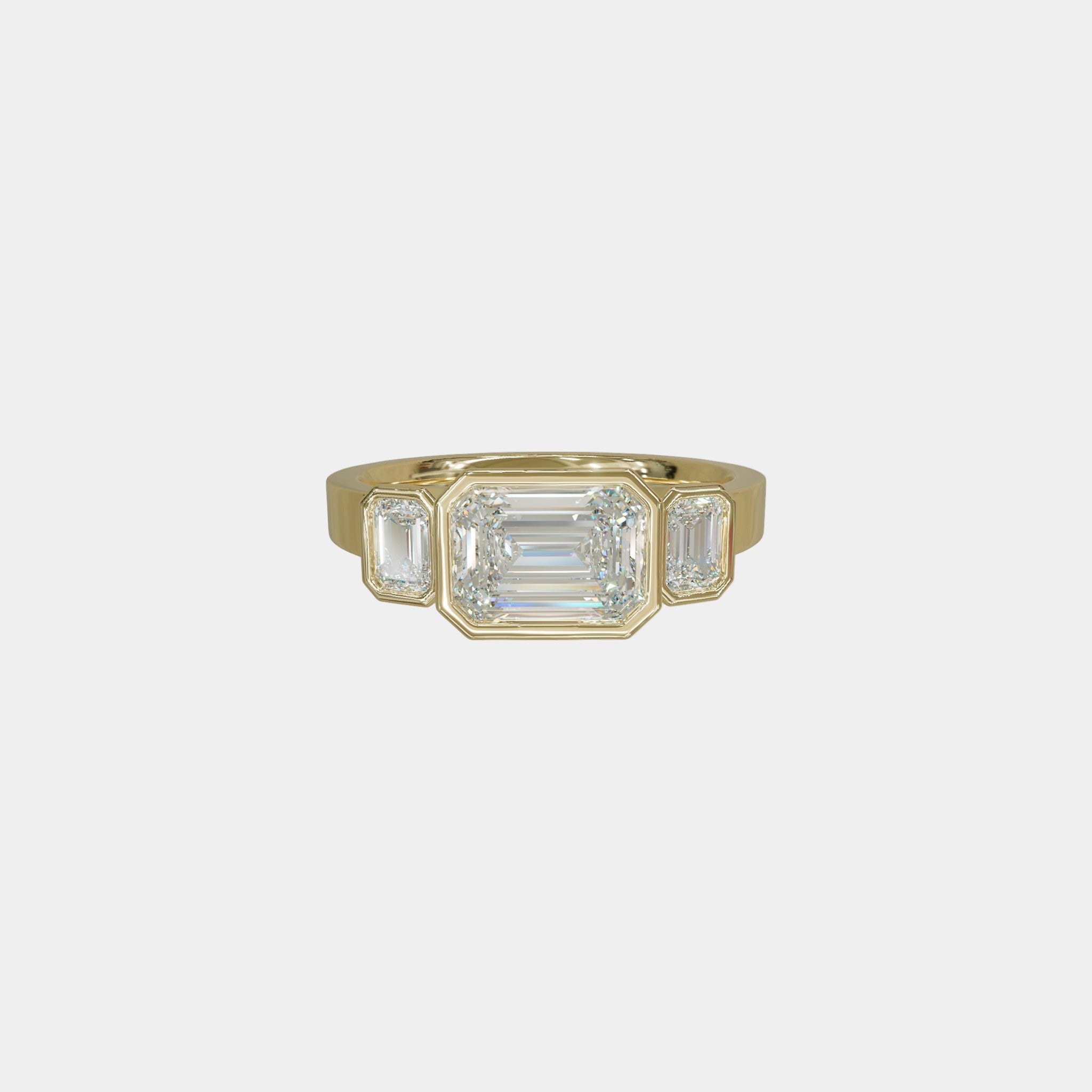 HERR Diamond Trilogy-Rings-Eliise Maar Fine Jewellery Australia-14K Yellow Gold-Natural Diamonds-Eliise Maar Jewellery