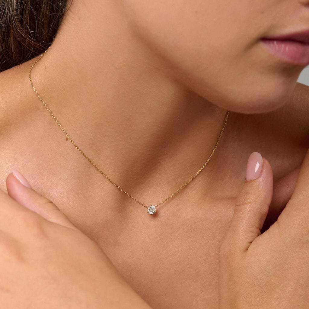 Luxe Solitaire Necklace 0.50ct-Necklaces-Eliise Maar Fine Jewellery Australia-Eliise Maar Jewellery