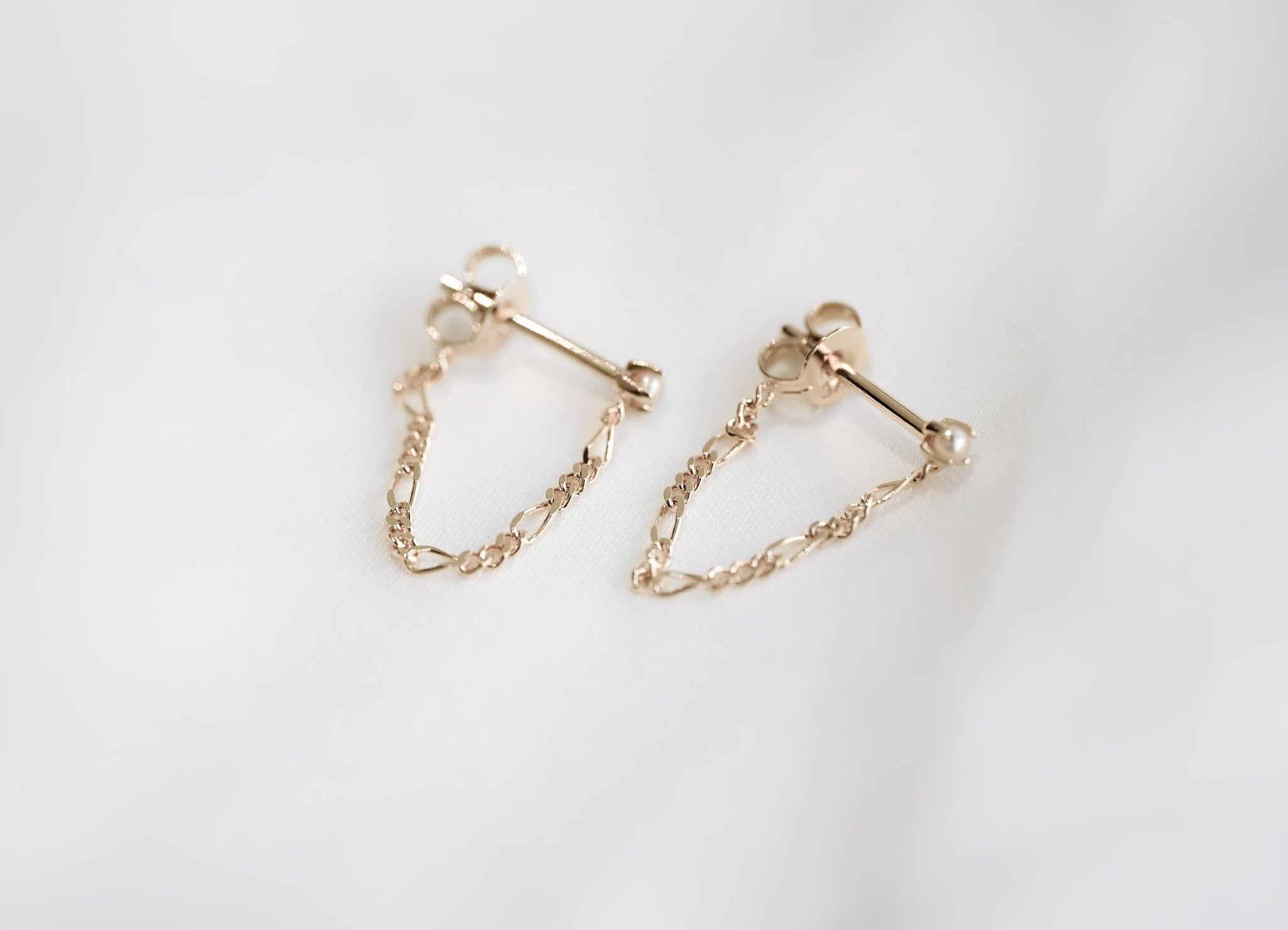 Pearl Julia Chain Earrings-Earrings-Eliise Maar-Eliise Maar Jewellery