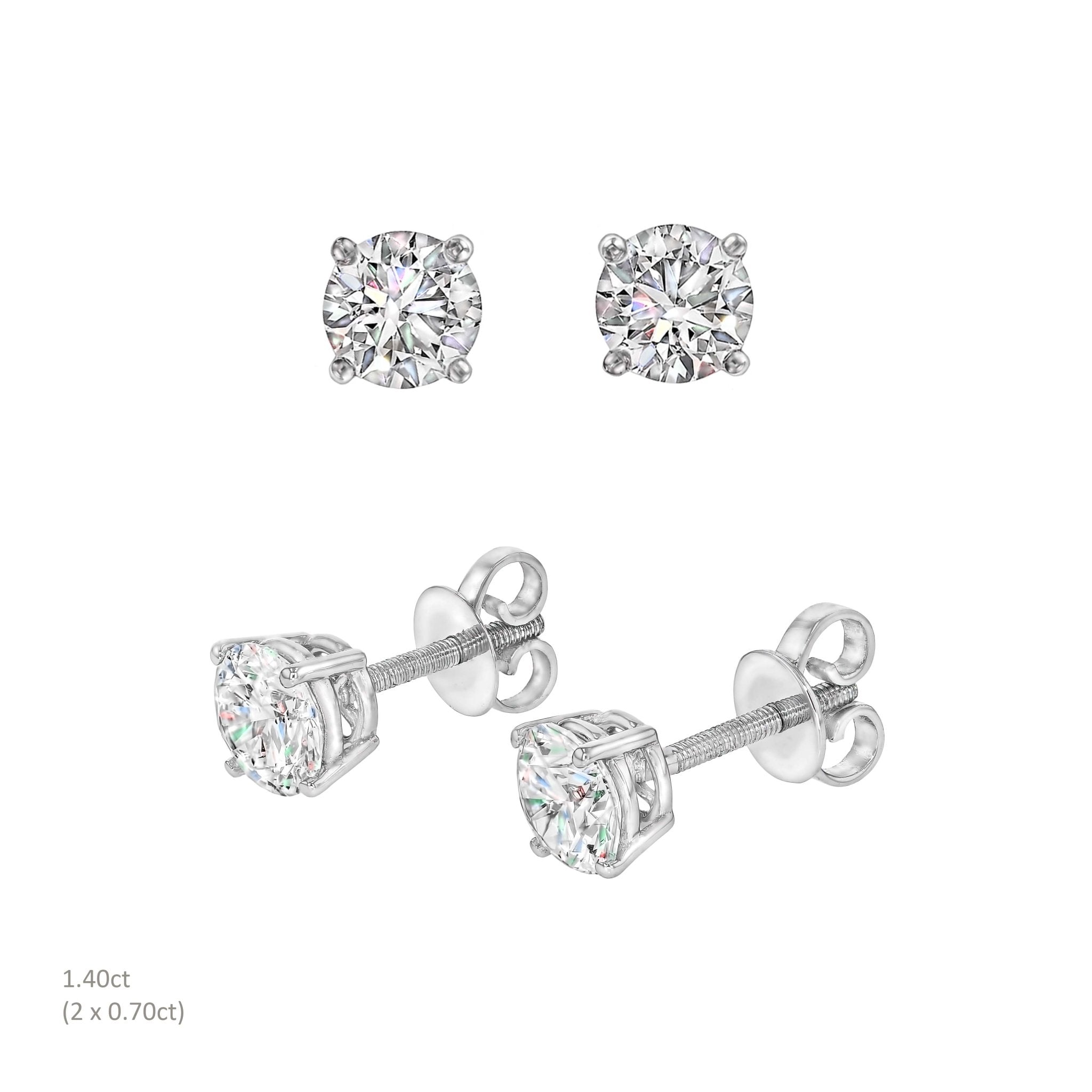 Solitaire Diamond Stud Earrings-Earrings-Eliise Maar Fine Jewellery Australia-Eliise Maar Jewellery