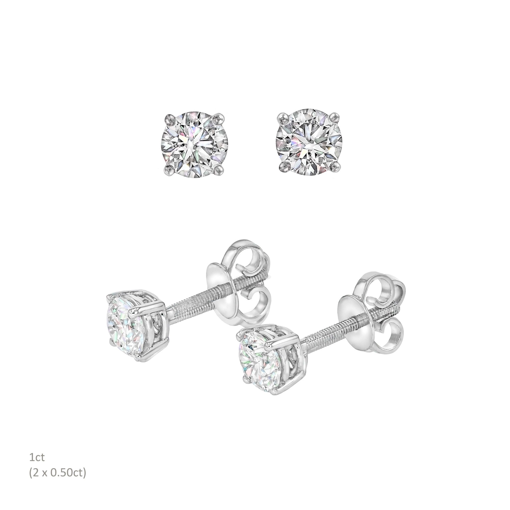 Solitaire Diamond Stud Earrings-Earrings-Eliise Maar Fine Jewellery Australia-Eliise Maar Jewellery