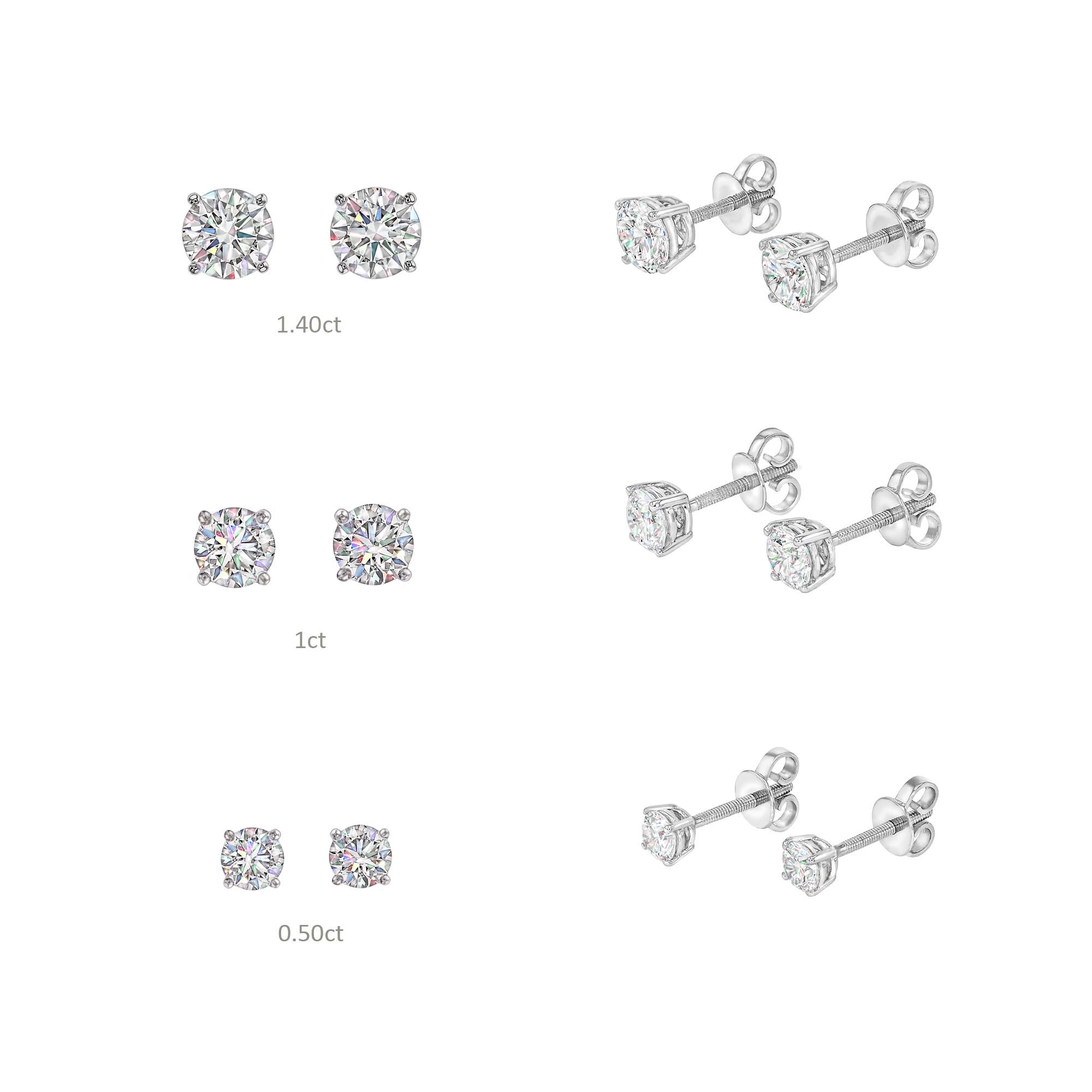 Solitaire Diamond Stud Earrings-Earrings-Eliise Maar Fine Jewellery Australia-Eliise Maar Jewellery
