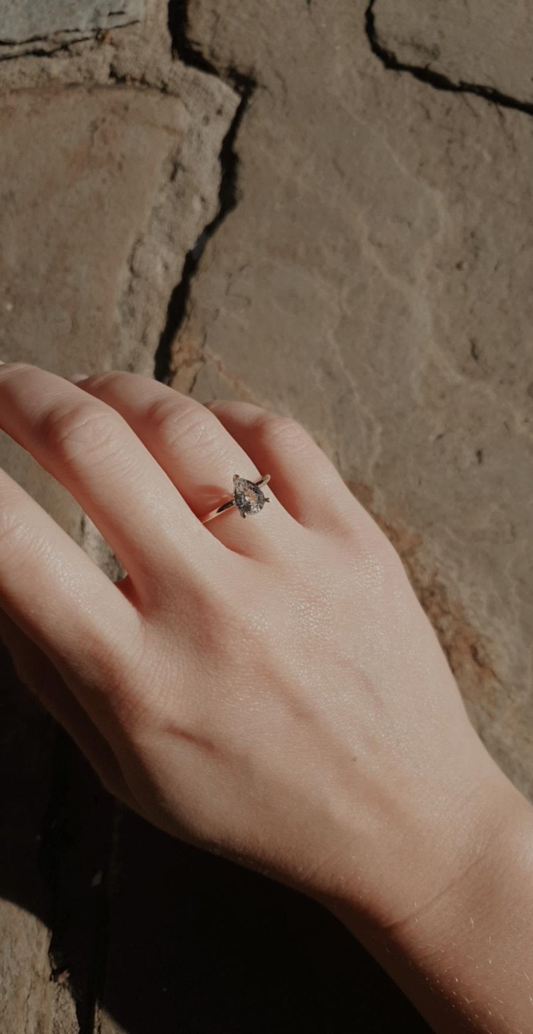 Rings-Feminine, nostalgic nod to the beauty, timelessness and grace of what it means to be woman. Made complete with the pink translucence of natural Morganite stone. Destined to be your forever obsession. An absolute treat for the minimalism lovers. Product Details - Featuring an 8x6mm pear-cut natural Australian sapphire- Ring is 1.80mm wide and 1.80mm thick-ELIISE MAAR JEWELLERY