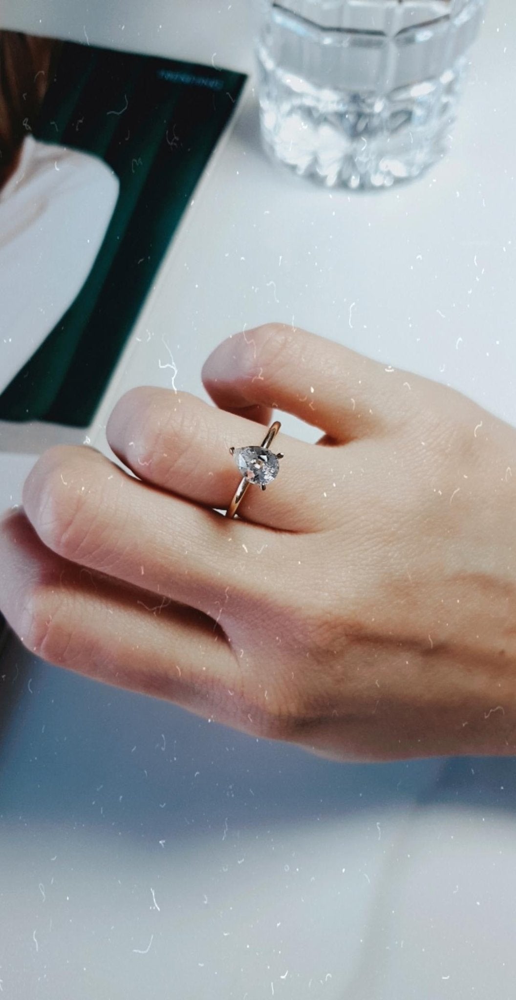 Rings-Feminine, nostalgic nod to the beauty, timelessness and grace of what it means to be woman. Made complete with the pink translucence of natural Morganite stone. Destined to be your forever obsession. An absolute treat for the minimalism lovers. Product Details - Featuring an 8x6mm pear-cut natural Australian sapphire- Ring is 1.80mm wide and 1.80mm thick-ELIISE MAAR JEWELLERY