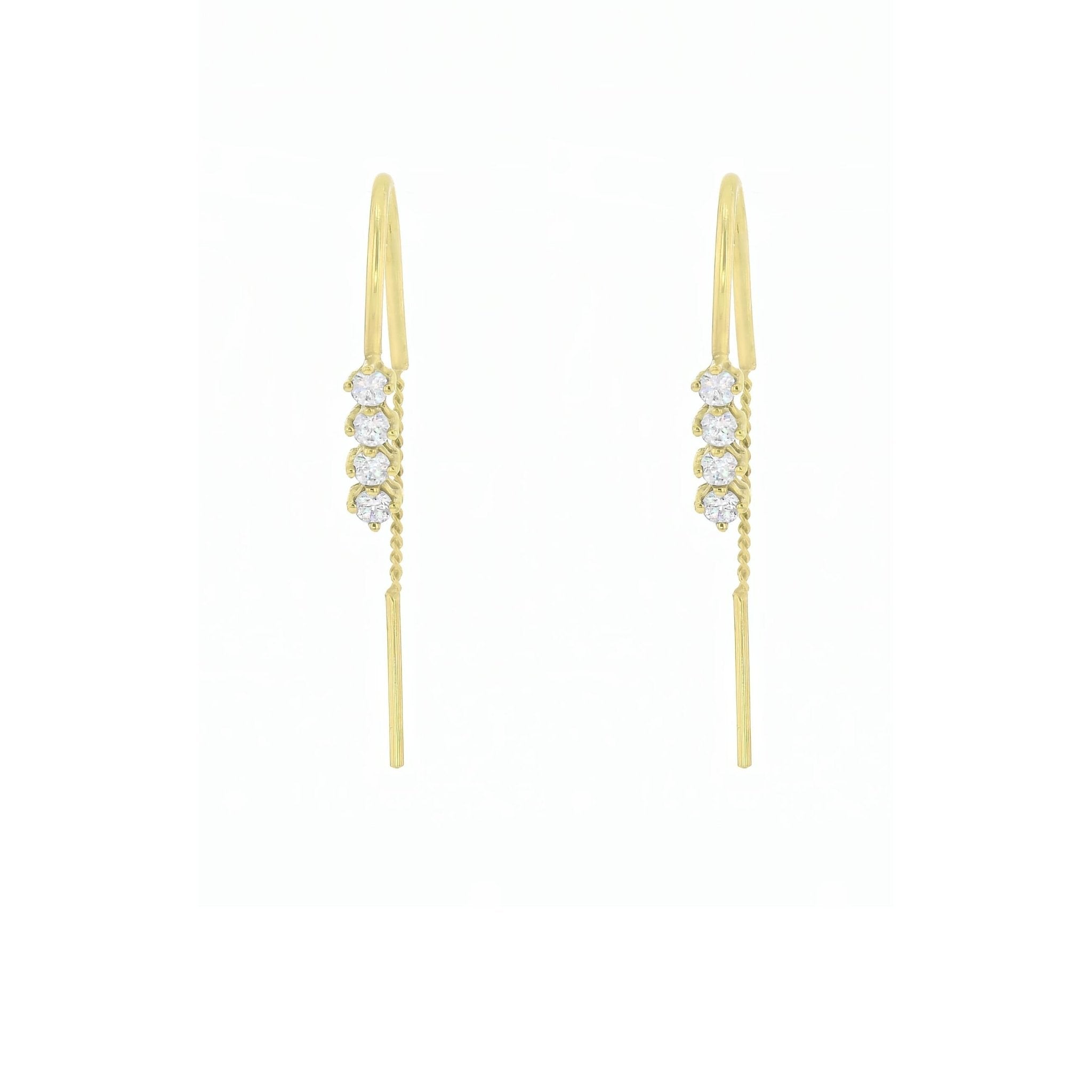 Ella Chain Diamond Earrings-Earrings-Eliise Maar Fine Jewellery Australia-Eliise Maar Jewellery