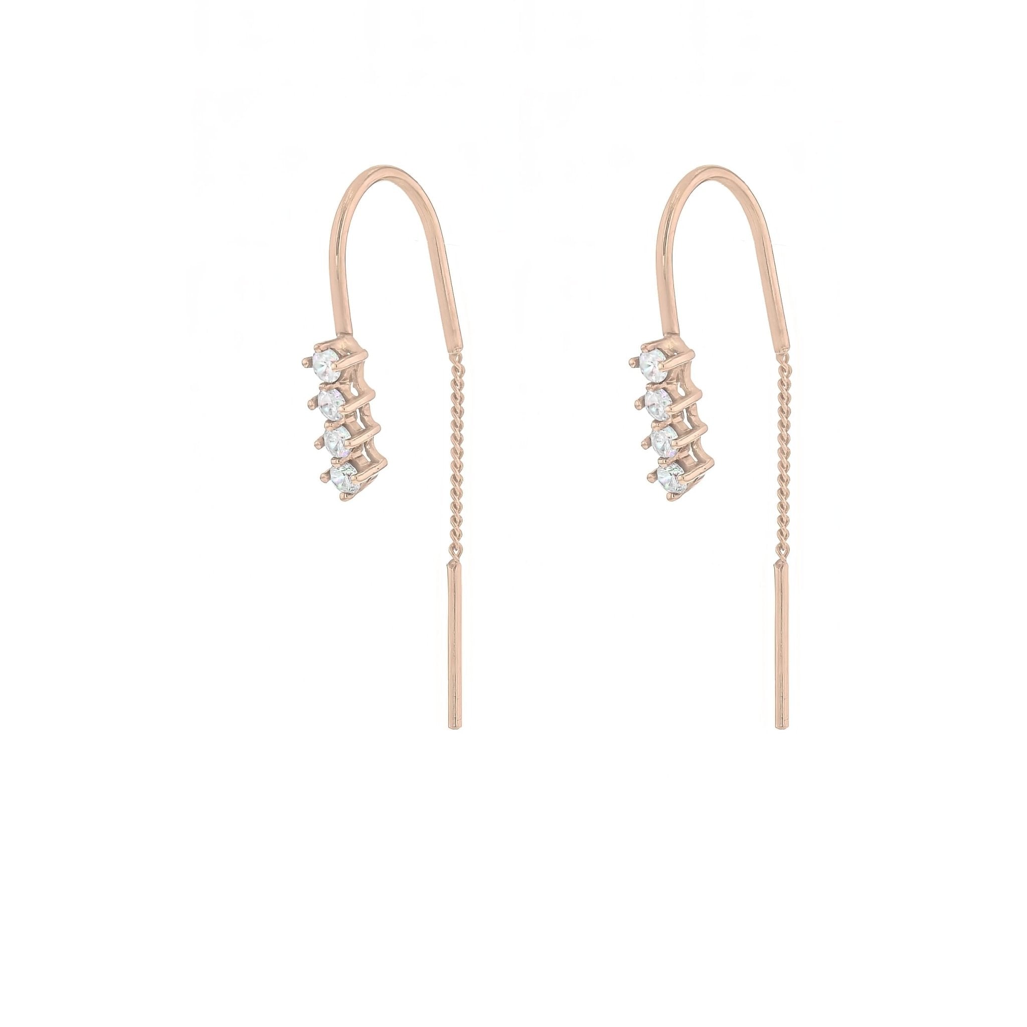 Ella Chain Diamond Earrings-Earrings-Eliise Maar Fine Jewellery Australia-Eliise Maar Jewellery