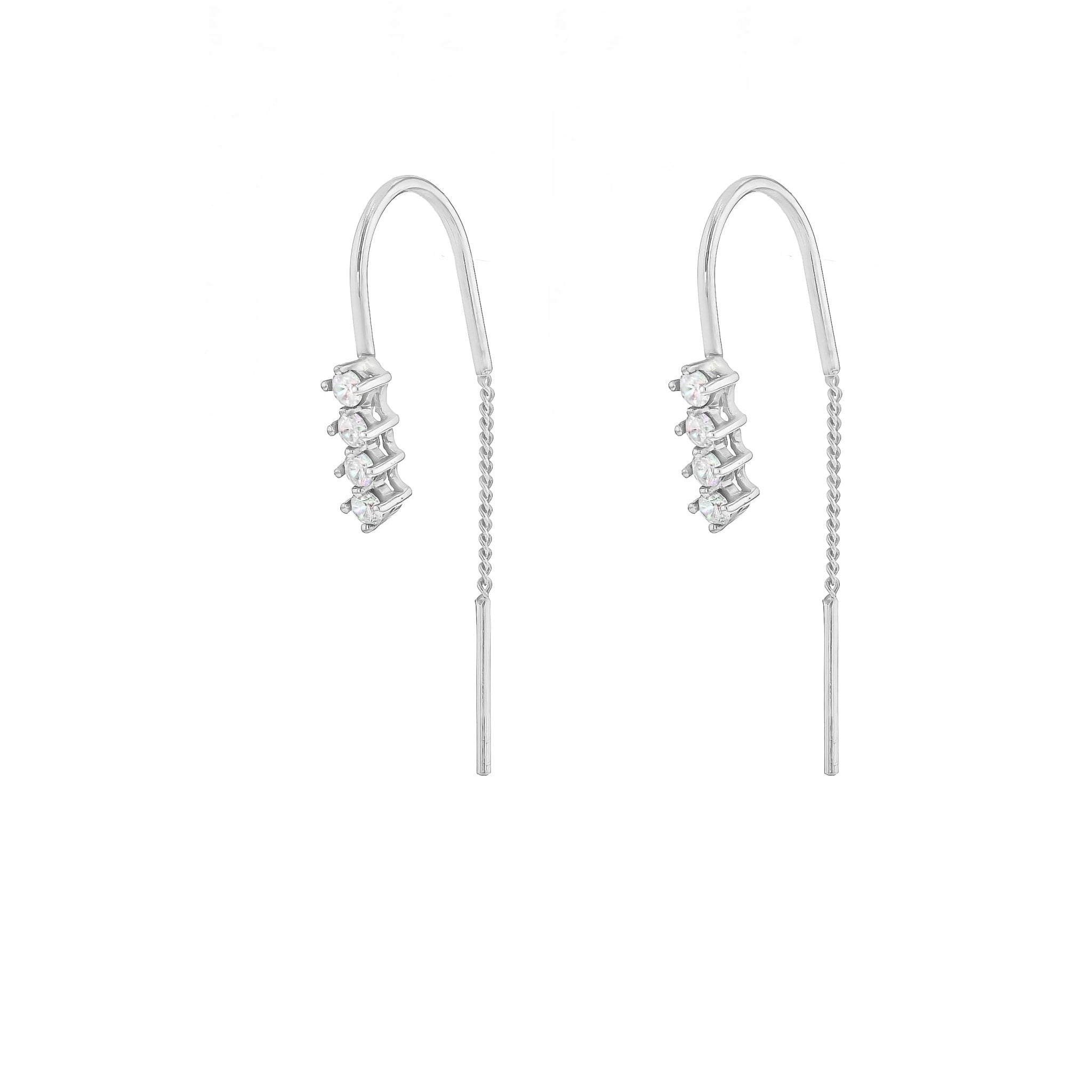 Ella Chain Diamond Earrings-Earrings-Eliise Maar Fine Jewellery Australia-Eliise Maar Jewellery