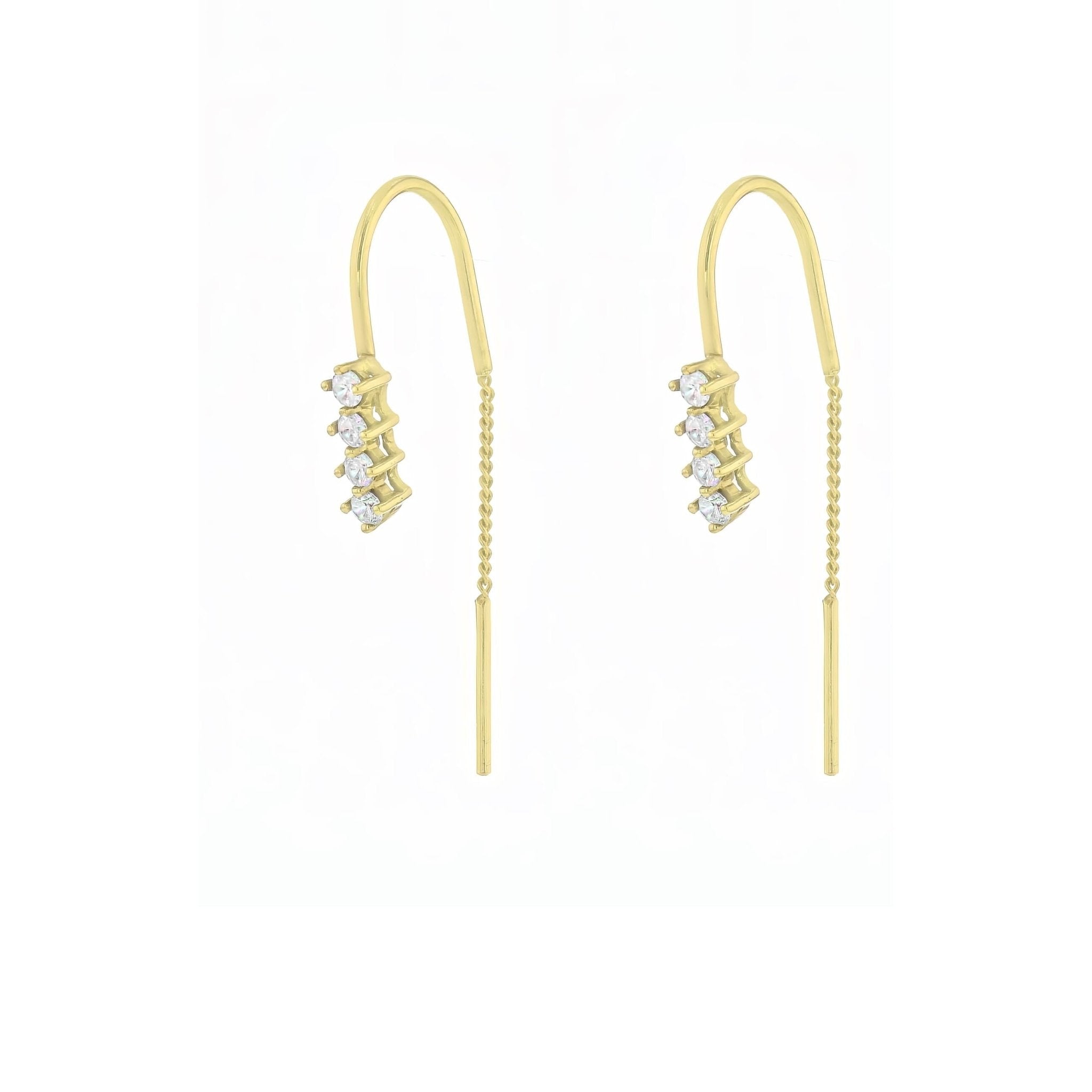 Ella Chain Diamond Earrings-Earrings-Eliise Maar Fine Jewellery Australia-Eliise Maar Jewellery
