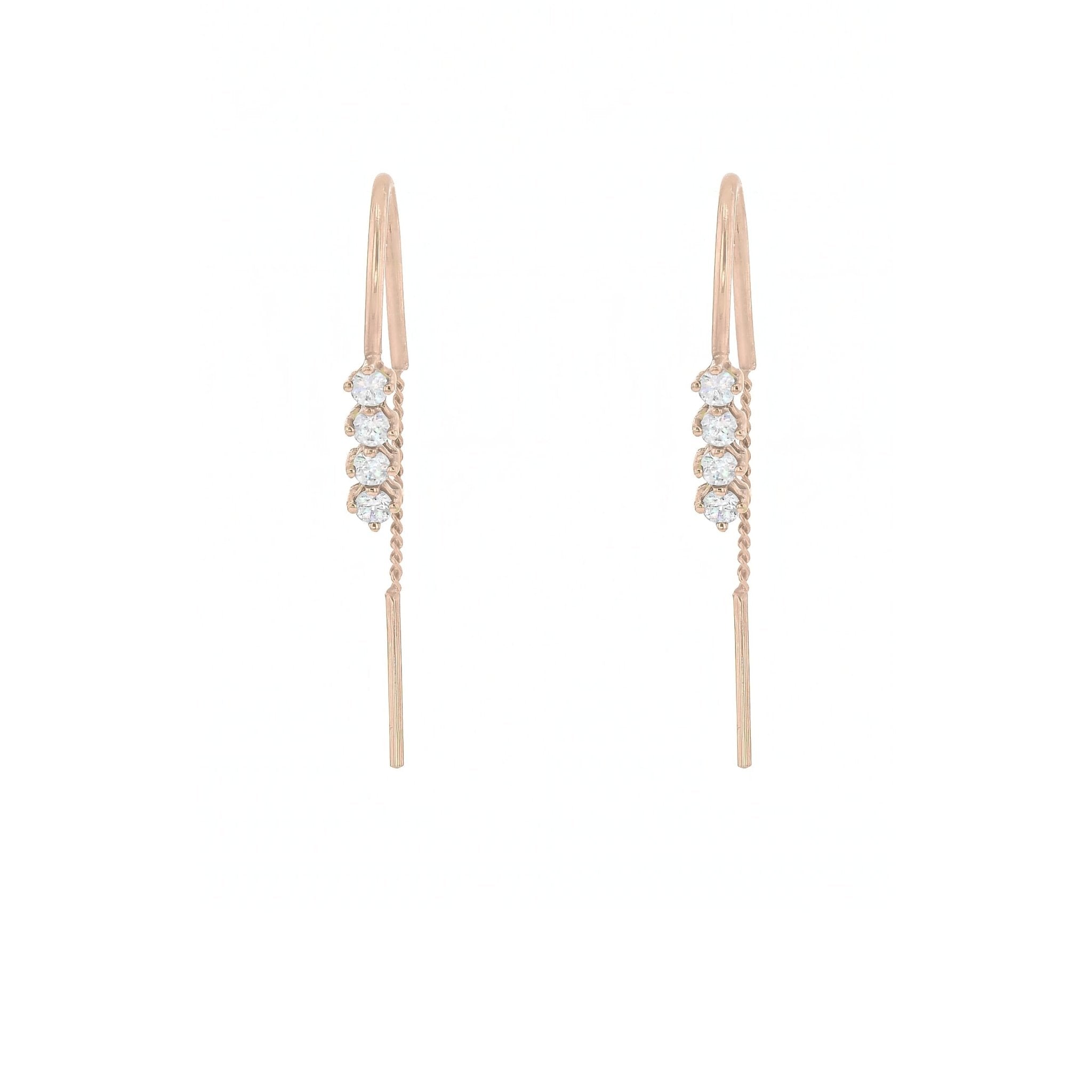 Ella Chain Diamond Earrings-Earrings-Eliise Maar Fine Jewellery Australia-Eliise Maar Jewellery