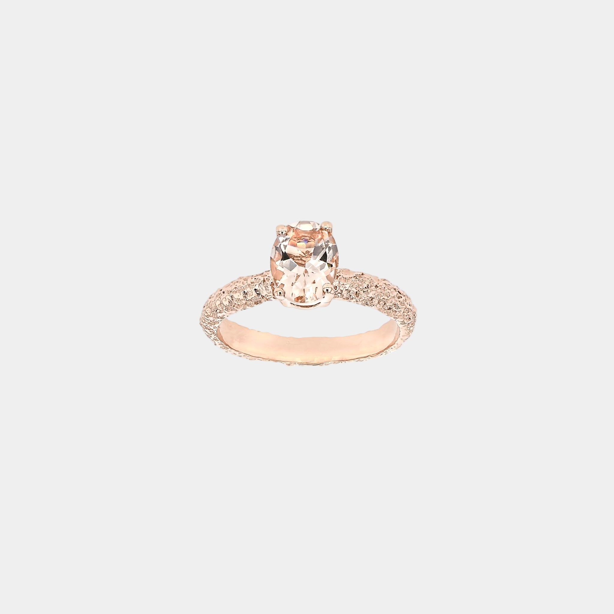 Fine Frost Morganite Rose Gold-Engagement Rings-Eliise Maar Fine Jewellery Australia-Eliise Maar Jewellery