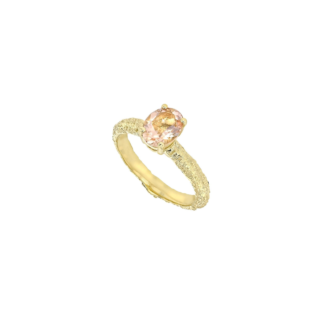 Fine Frost Morganite Yellow Gold-Rings-Eliise Maar Fine Jewellery Australia-Eliise Maar Jewellery