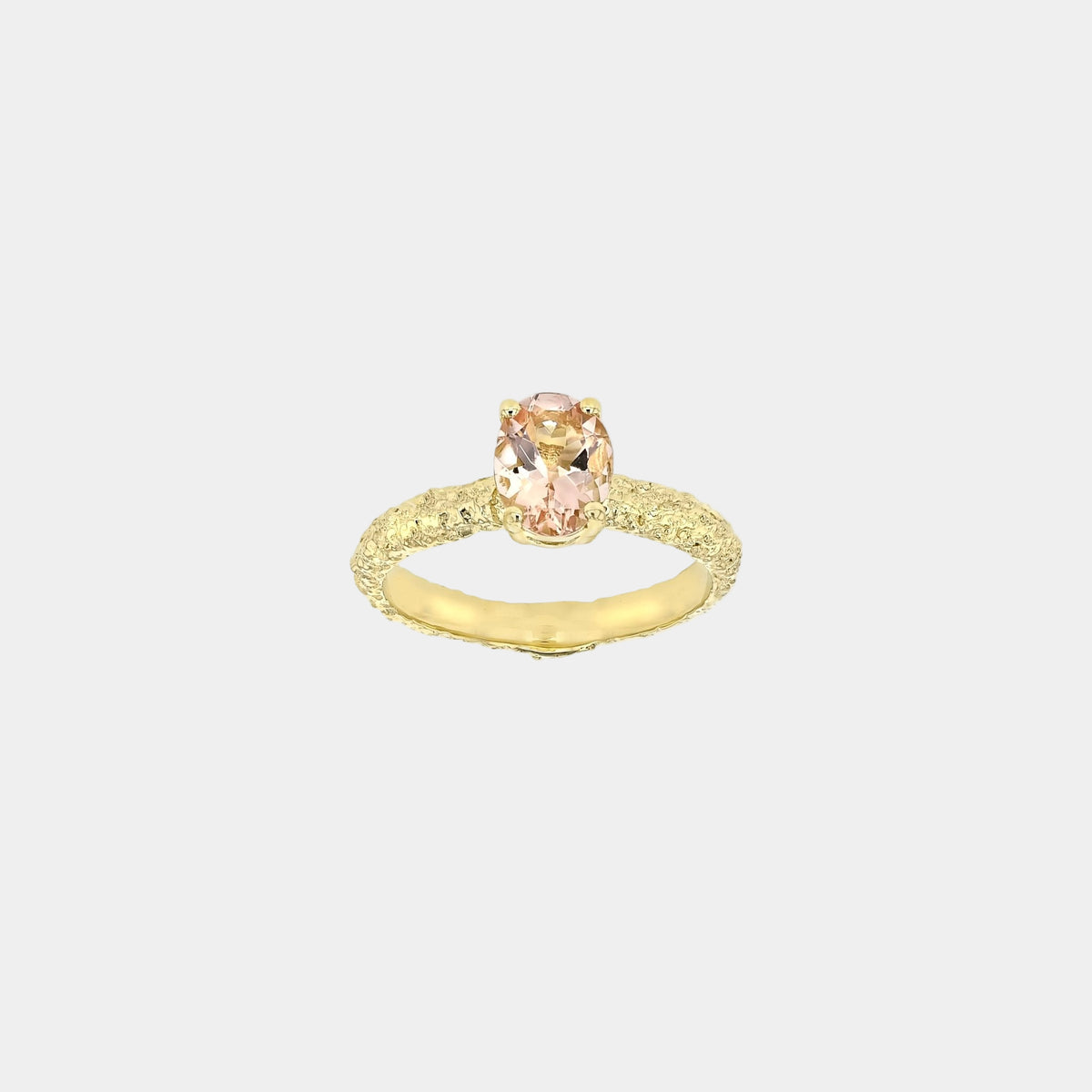 Fine Frost Morganite Yellow Gold-Rings-Eliise Maar Fine Jewellery Australia-Eliise Maar Jewellery