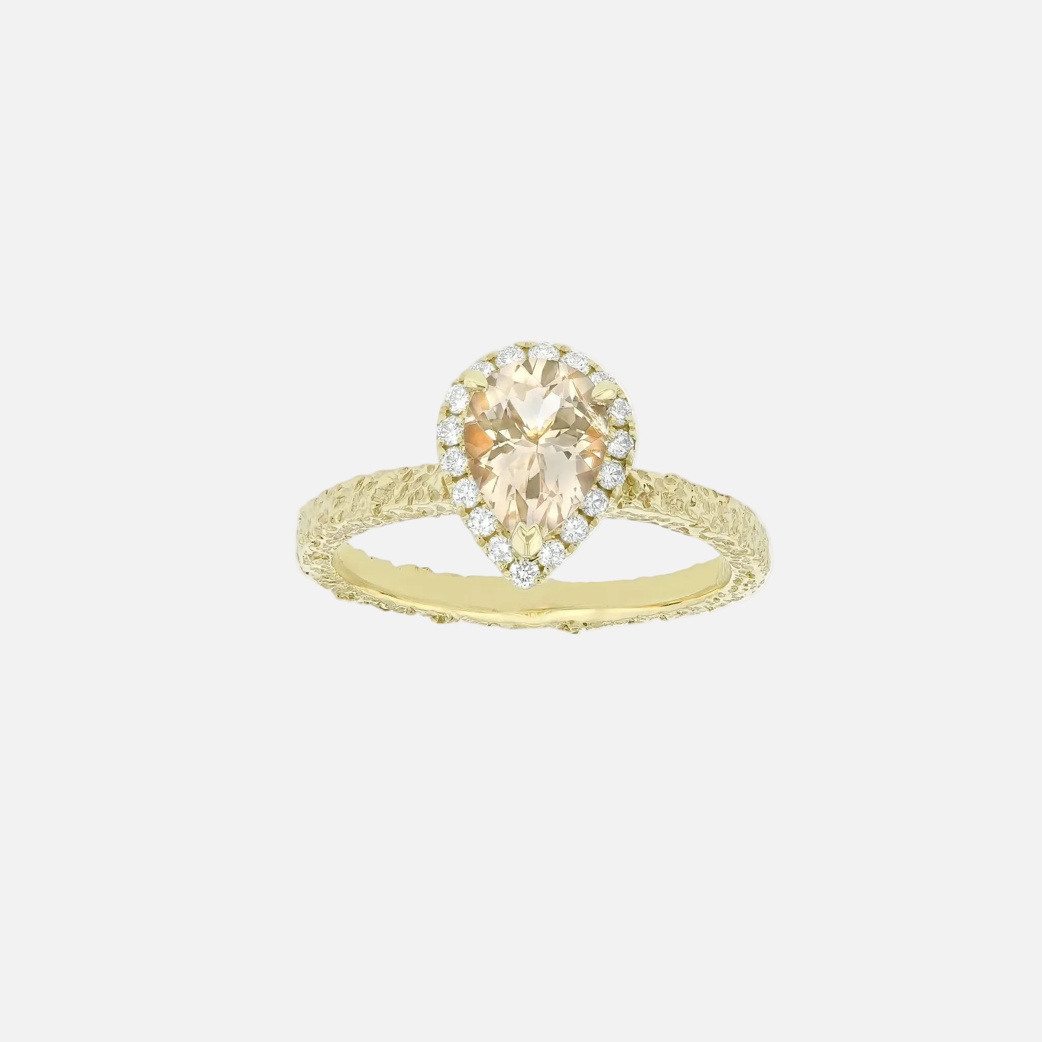 Frost Lily Ring Morganite-Engagement Rings-Eliise Maar Fine Jewellery Australia-Eliise Maar Jewellery