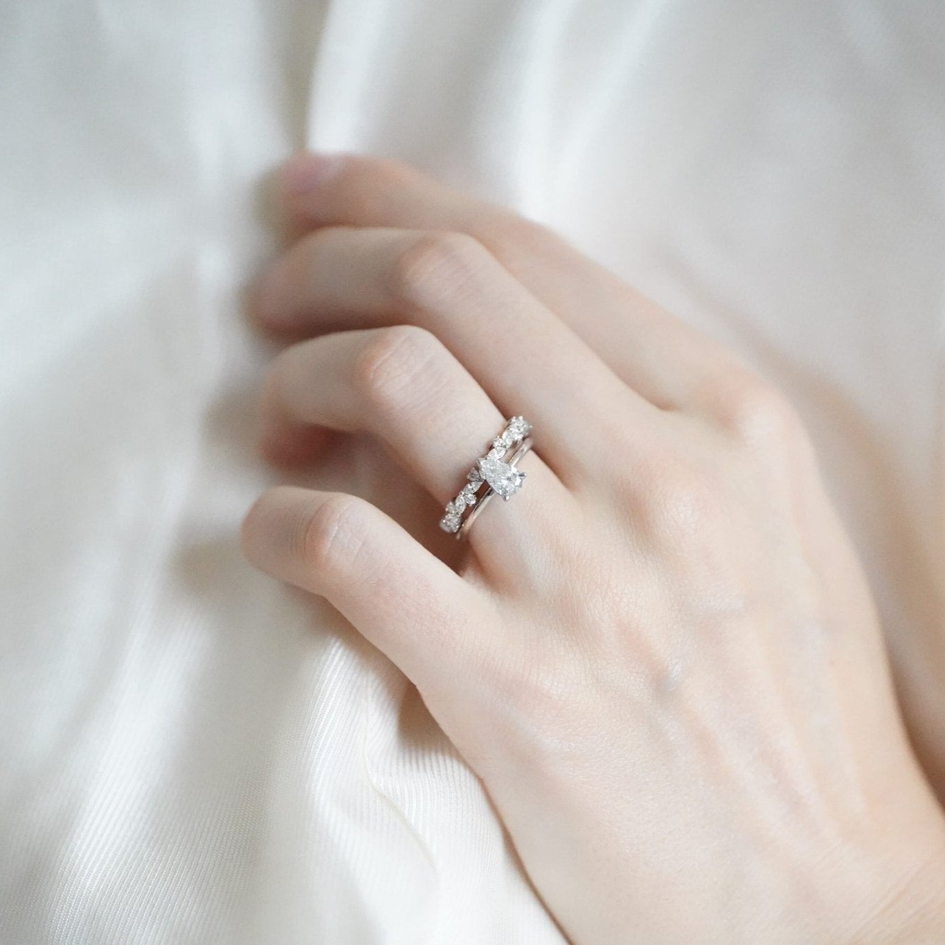 Grace Diamond Solitaire Pear-Rings-Eliise Maar Fine Jewellery Australia-Eliise Maar Jewellery