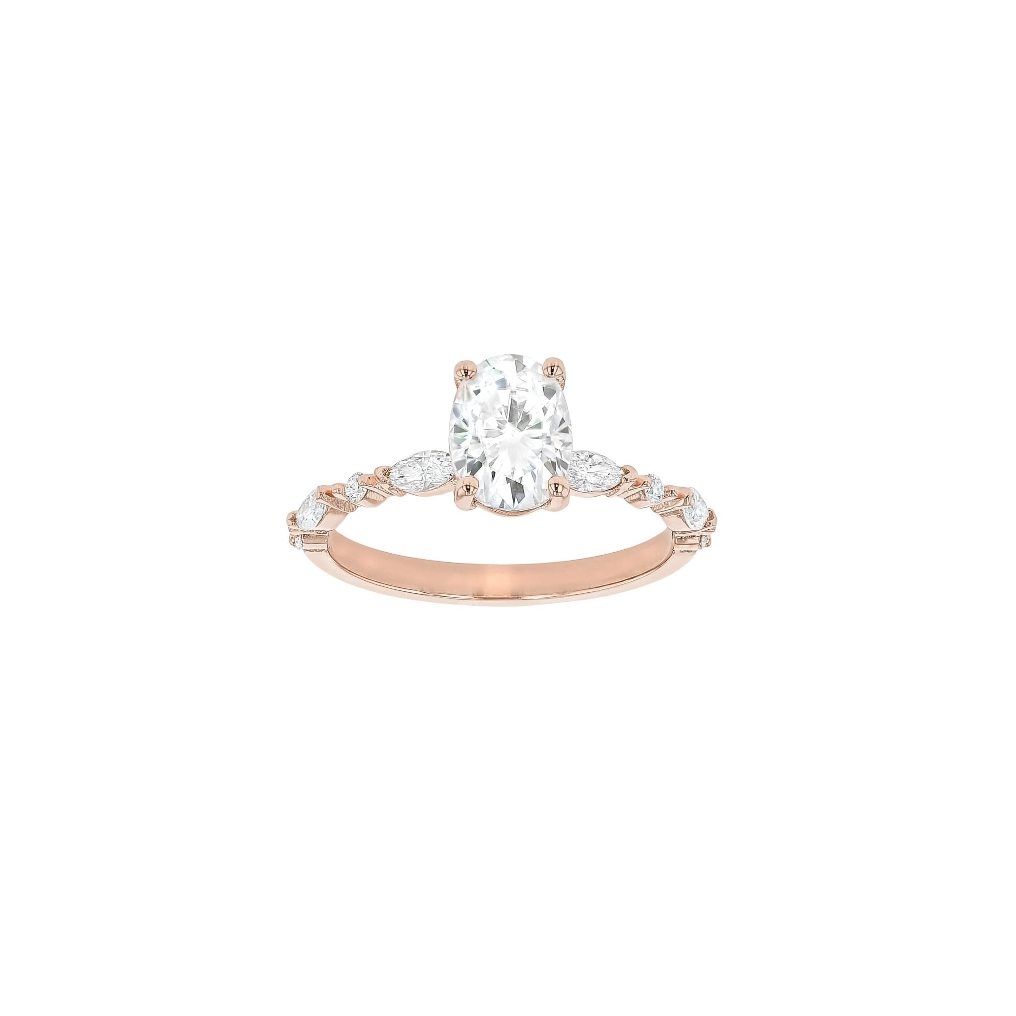 Oval engagement rings moissanite deals