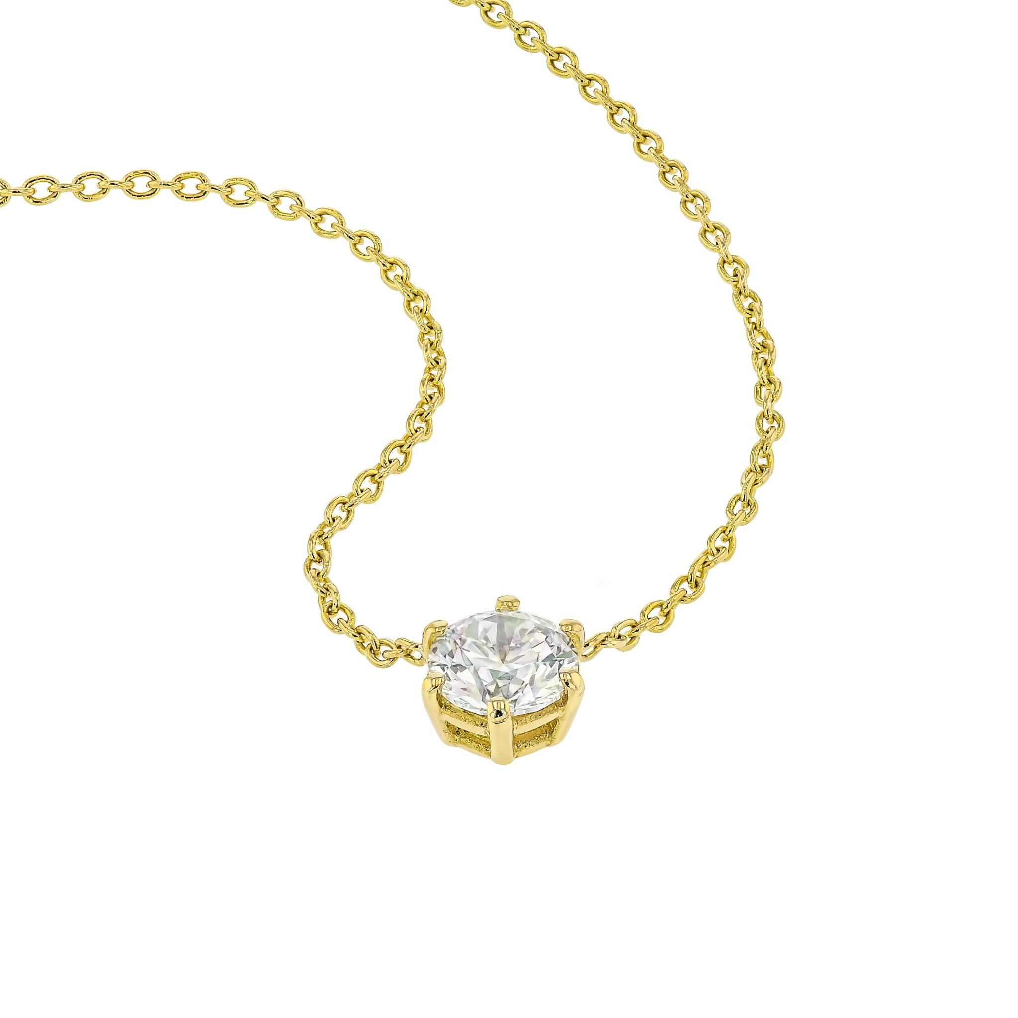 Luxe Solitaire Necklace 0.50ct-Necklaces-Eliise Maar Fine Jewellery Australia-Eliise Maar Jewellery