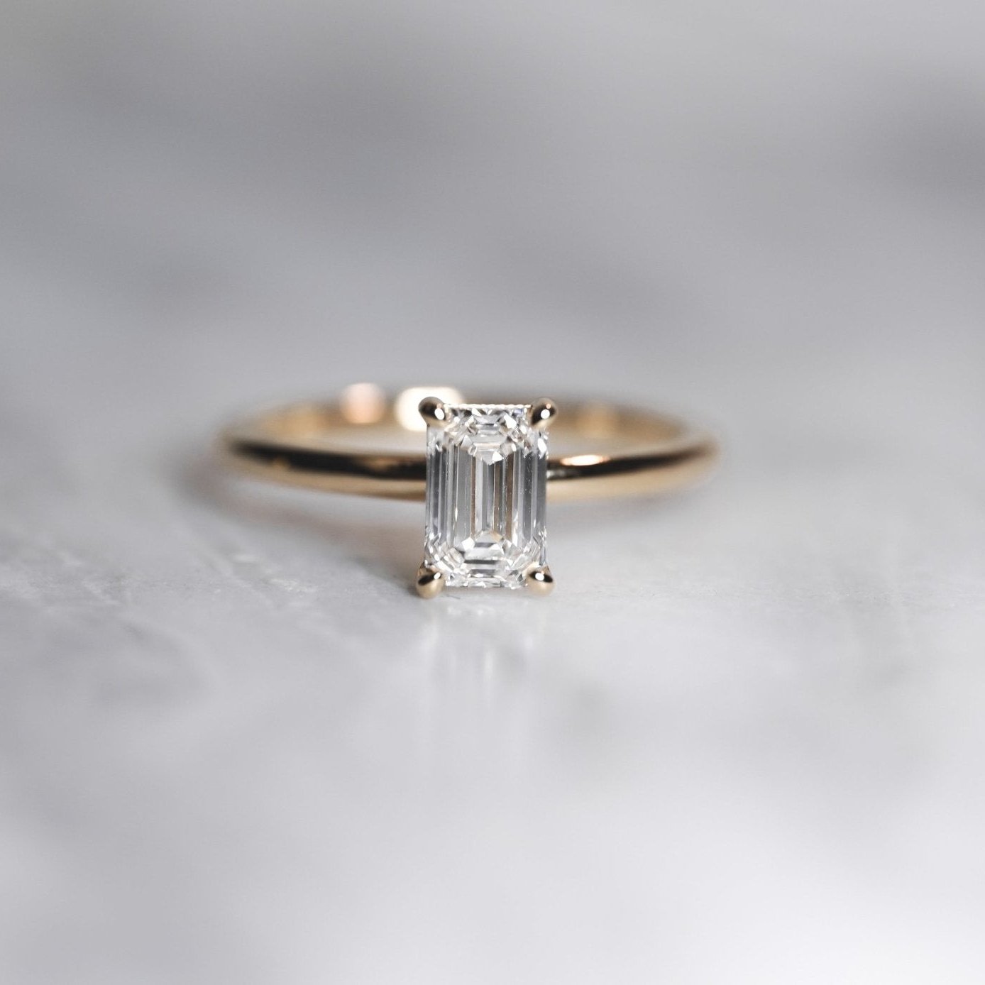 Olivia Emerald Cut Diamond Solitaire-Rings-Eliise Maar Fine Jewellery Australia-Eliise Maar Jewellery