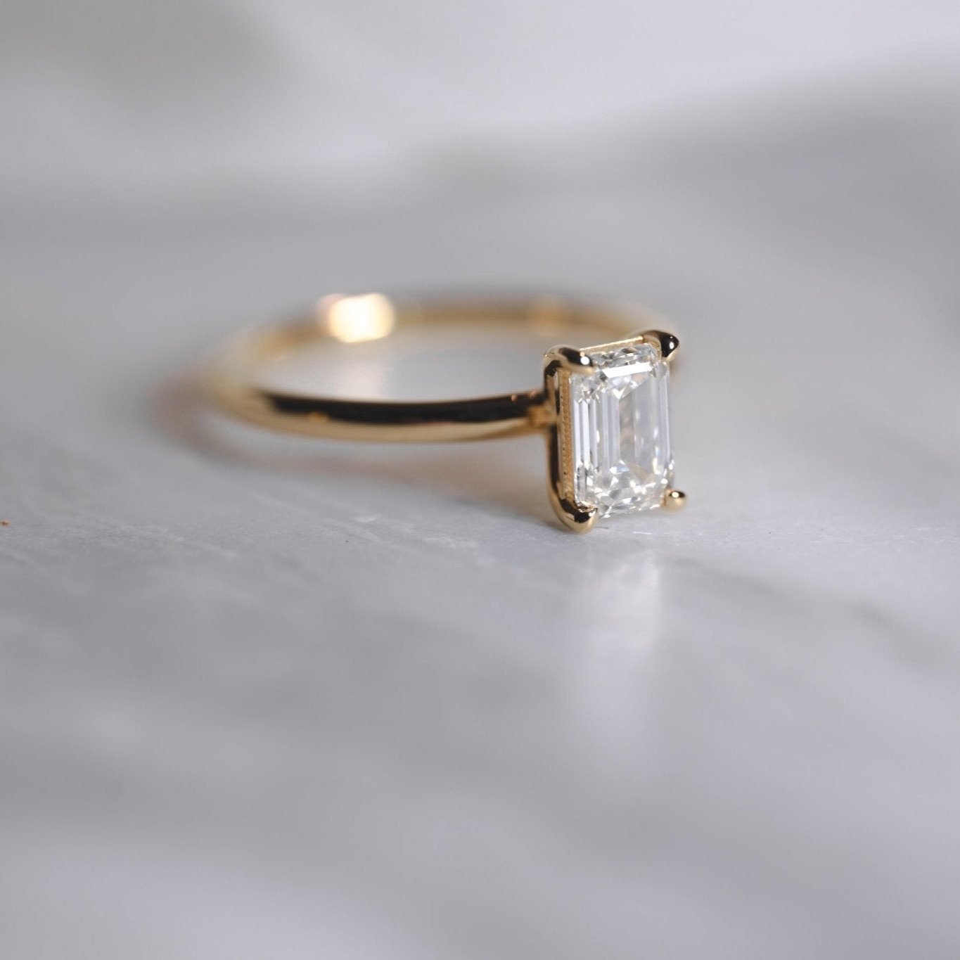 Olivia Emerald Cut Diamond Solitaire-Rings-Eliise Maar Fine Jewellery Australia-Eliise Maar Jewellery