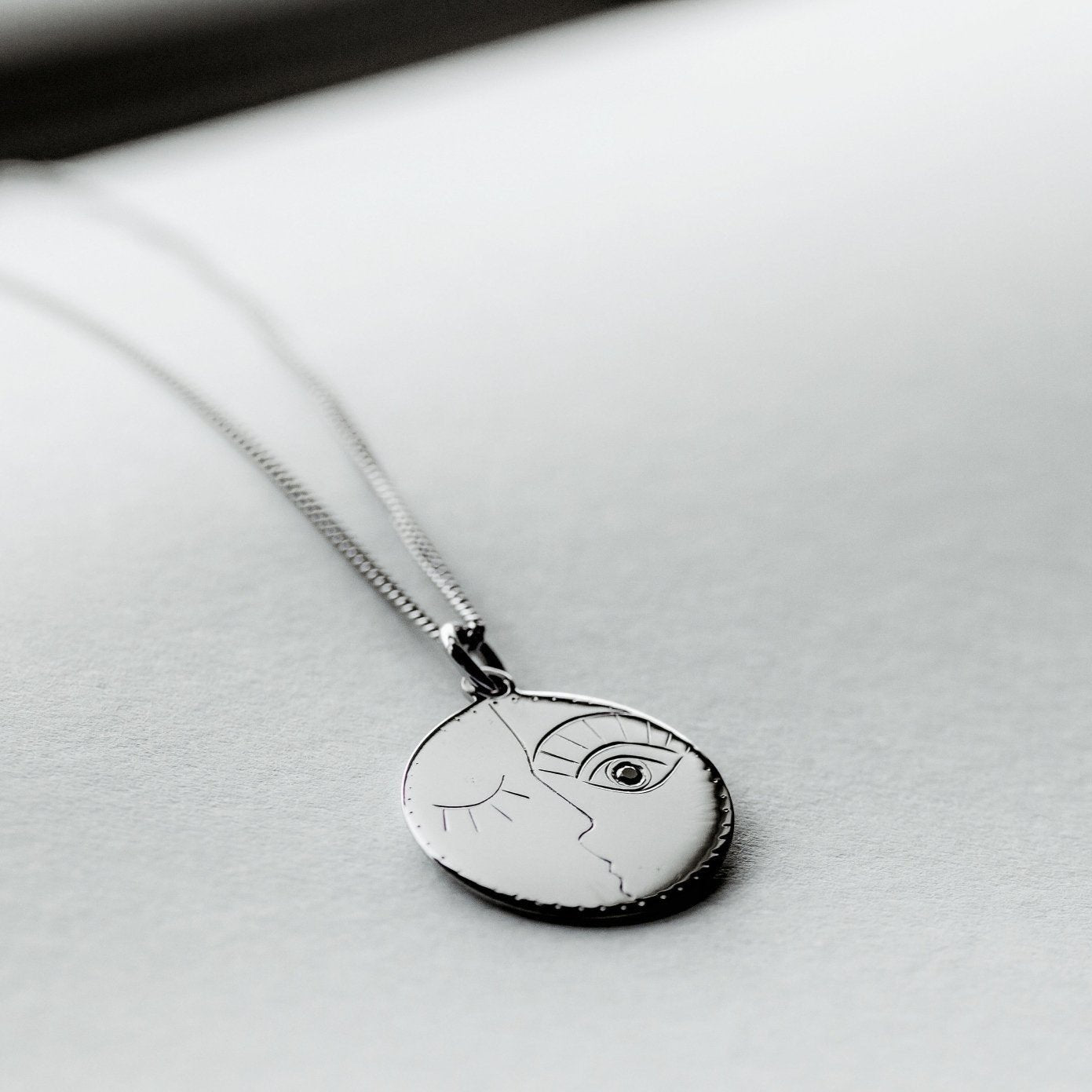 The Storytellers Pendant Black Diamond-Necklaces-Eliise Maar Fine Jewellery Australia-Eliise Maar Jewellery