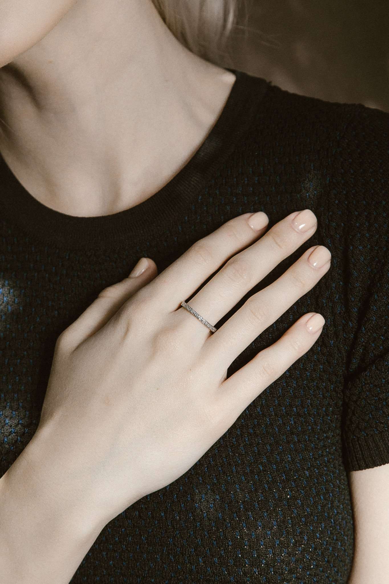 Thin Frost White Gold Wedding Band-Rings-Eliise Maar Fine Jewellery Australia-Eliise Maar Jewellery