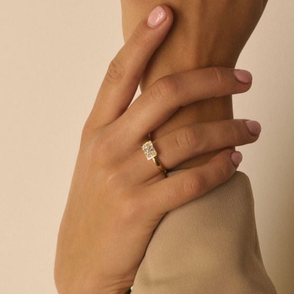 Vivian East-West Radiant Ring-Eliise Maar Fine Jewellery Australia-Eliise Maar Jewellery