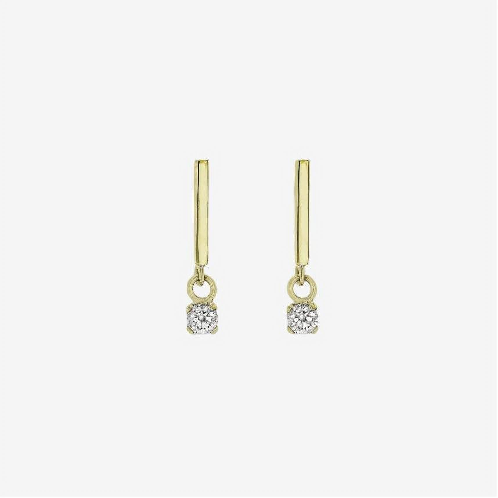Earrings-Handmade Diamond Gold Bar Earrings for the modern traditionalist. Understated luxury, feminine and daring. Made to order in Australia with a 2-4 week lead time. Complete the look with the Diamond Gold Bar Drop Necklace.-ELIISE MAAR JEWELLERY