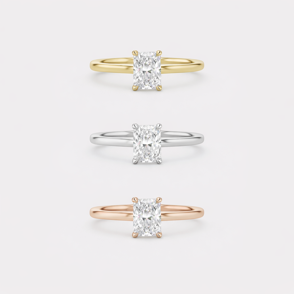 Rings-Classic and elegant. Our classic solitaire featuring an elongated radiant cut diamond. This ring is timeless and dazzling.-ELIISE MAAR JEWELLERY