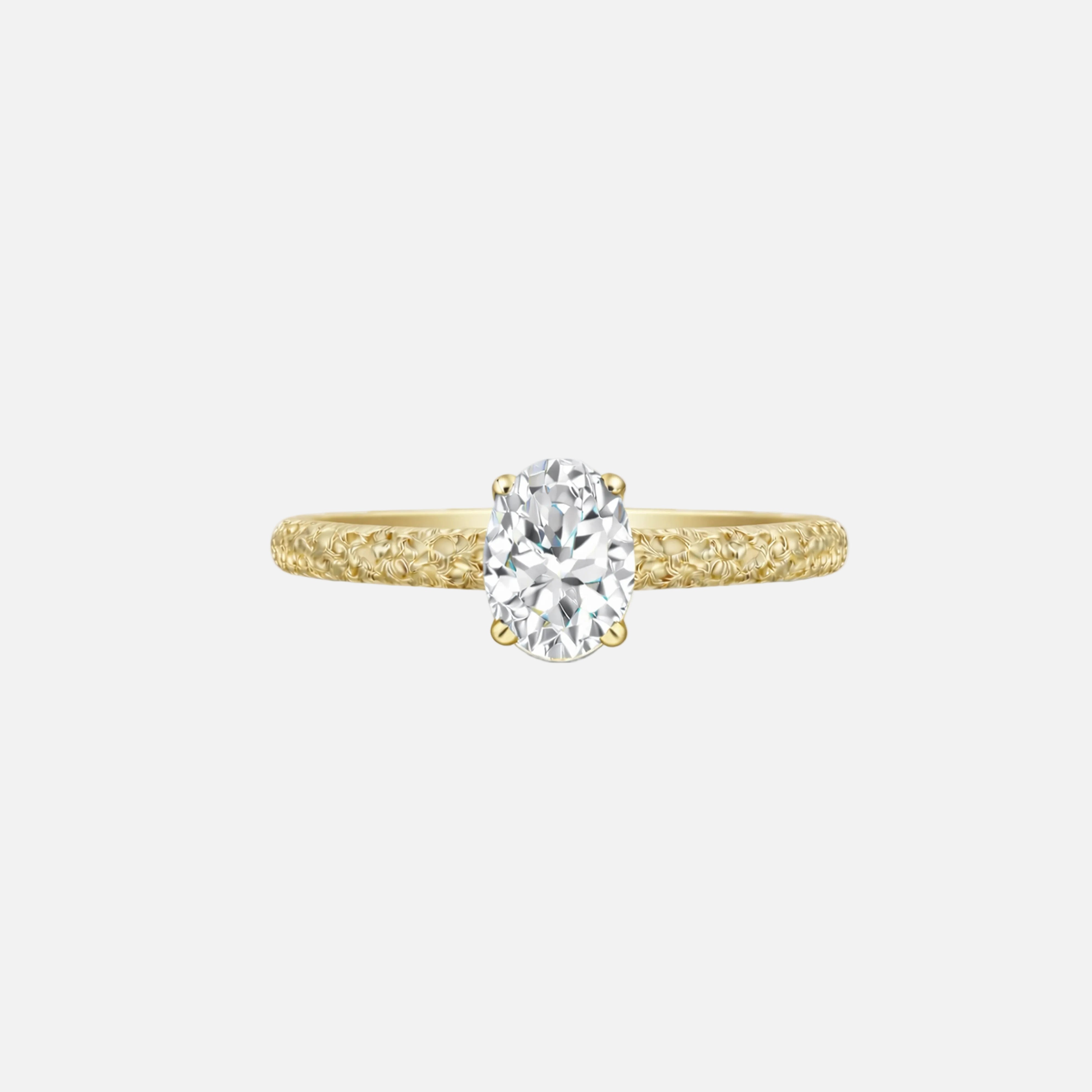 Rings-One of Eliise Maar’s most-renowned pieces from her signature FROST collection. The Fine Frost Ring wears like a modern day fairytale. Designed for everyday living and as the perfect engagement ring. The frost texture is unique to Eliise Maar, making it a distinct and recognisable piece of jewellery that will never fade.-ELIISE MAAR JEWELLERY