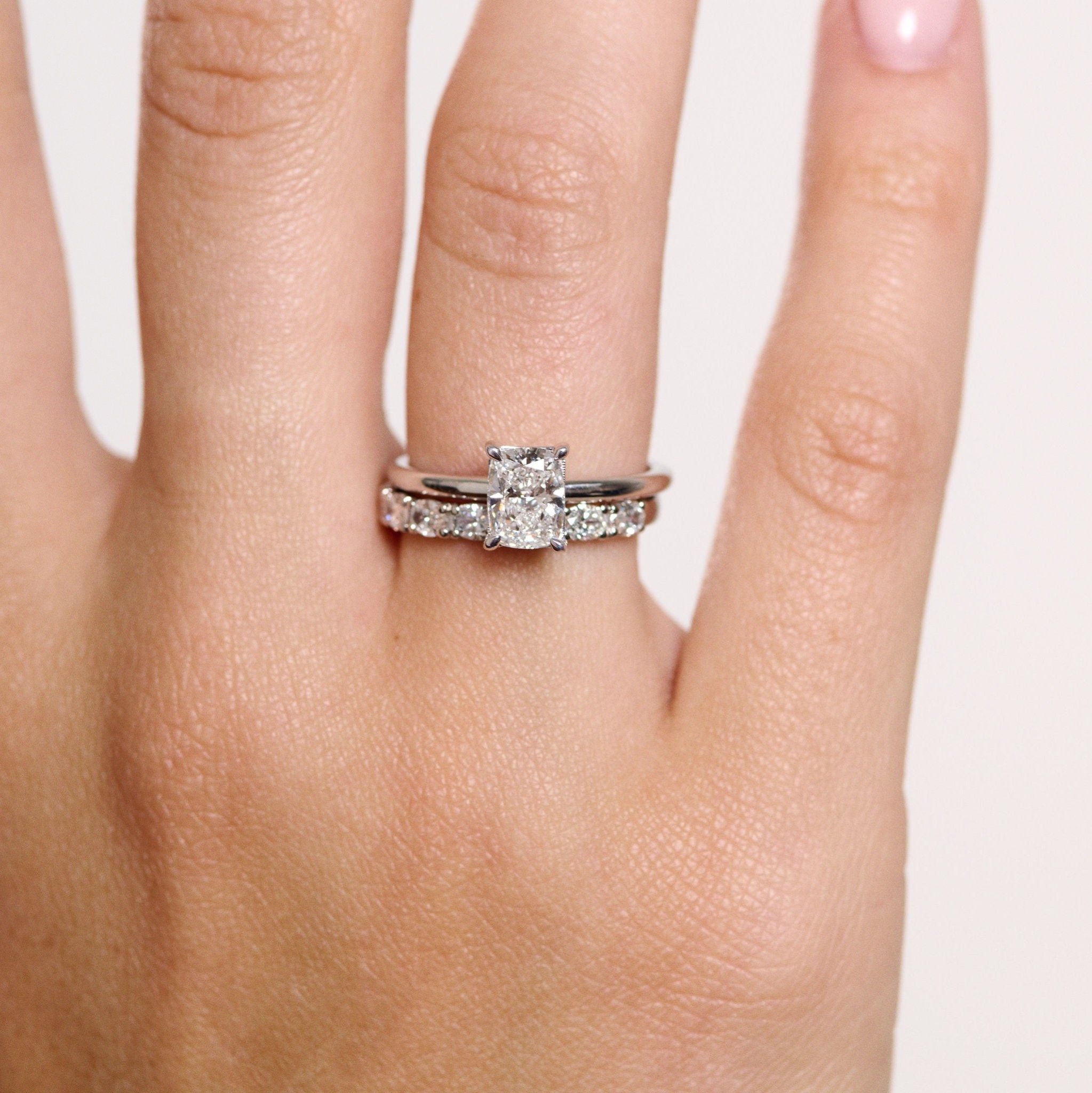 Rings-Discover the Jamie Diamond Ring, a timeless symbol of elegance. Meticulously crafted with a stunning lab-grown or natural diamonds, this ring embodies sustainable luxury. Elevate your style with this exquisite piece, designed to last a lifetime. Shown paired with the Lauren Diamond Band.-ELIISE MAAR JEWELLERY