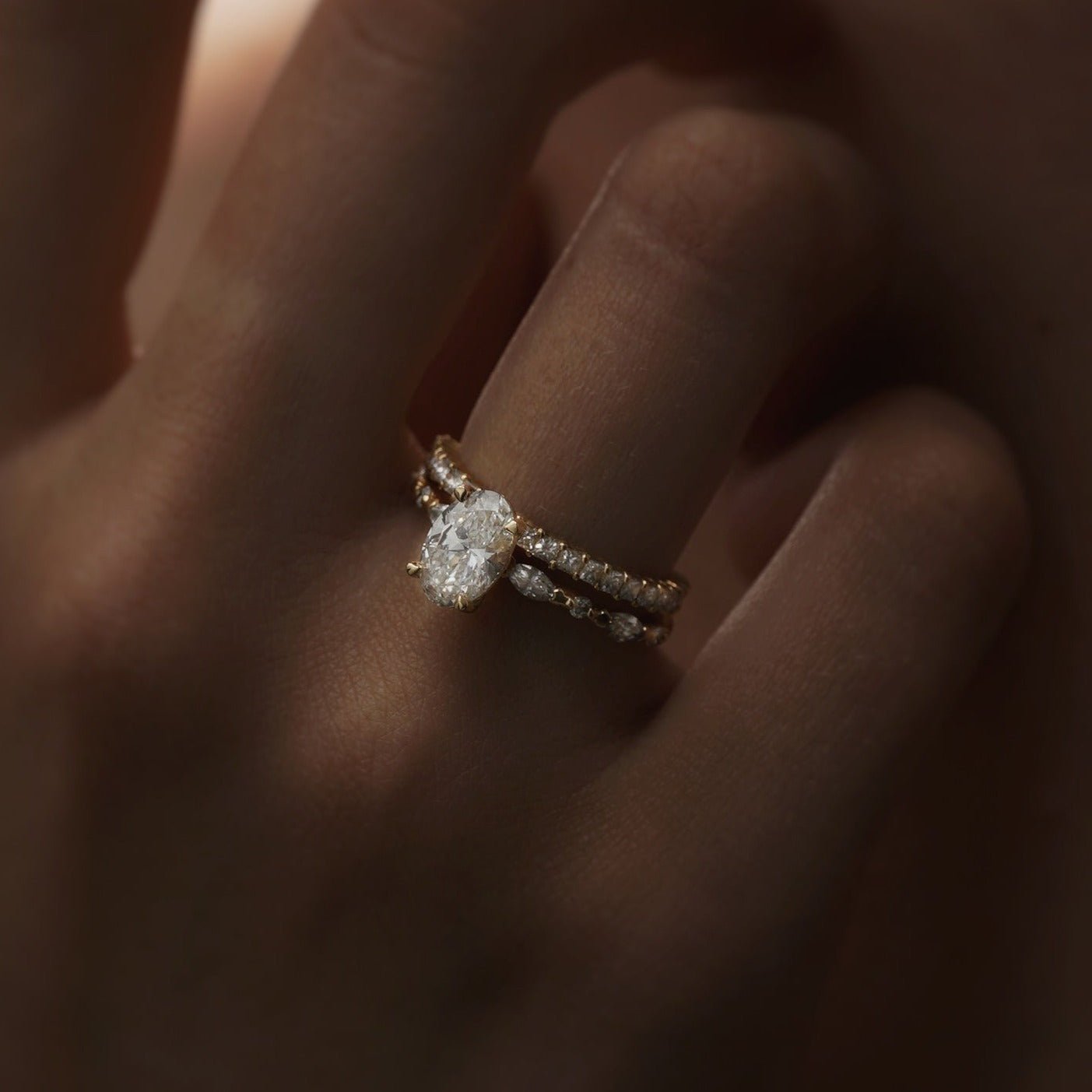 Rings-Our most classic Eliise Maar Design. With striking round brilliant and marquise cut diamonds set into the band in a dazzling wave of brilliance creating a crescendo at the centre stone of your choosing. This ring is feminine and mesmerising.-ELIISE MAAR JEWELLERY