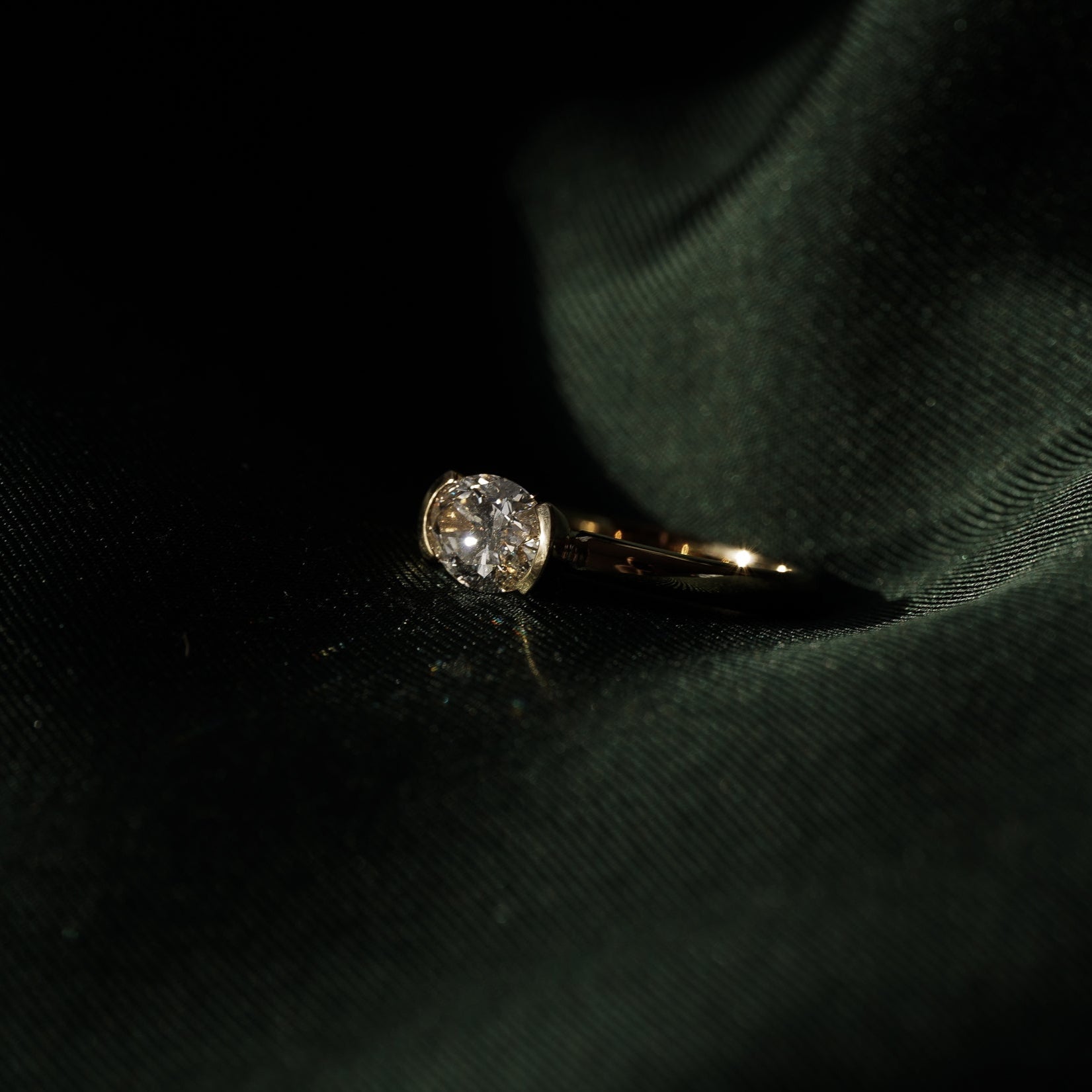 Rings-A contemporary take on the classic solitaire, the Margot is designed for the modern wearer. With an east-west set oval cut center diamond on a thick band, this ring is bold and sleek. See the Margot paired with the Josephine Luxe Diamond Band. Available with different size oval diamonds. Product images featuring an option with 1.00ct center diamond and 0.70ct diamond.-ELIISE MAAR JEWELLERY