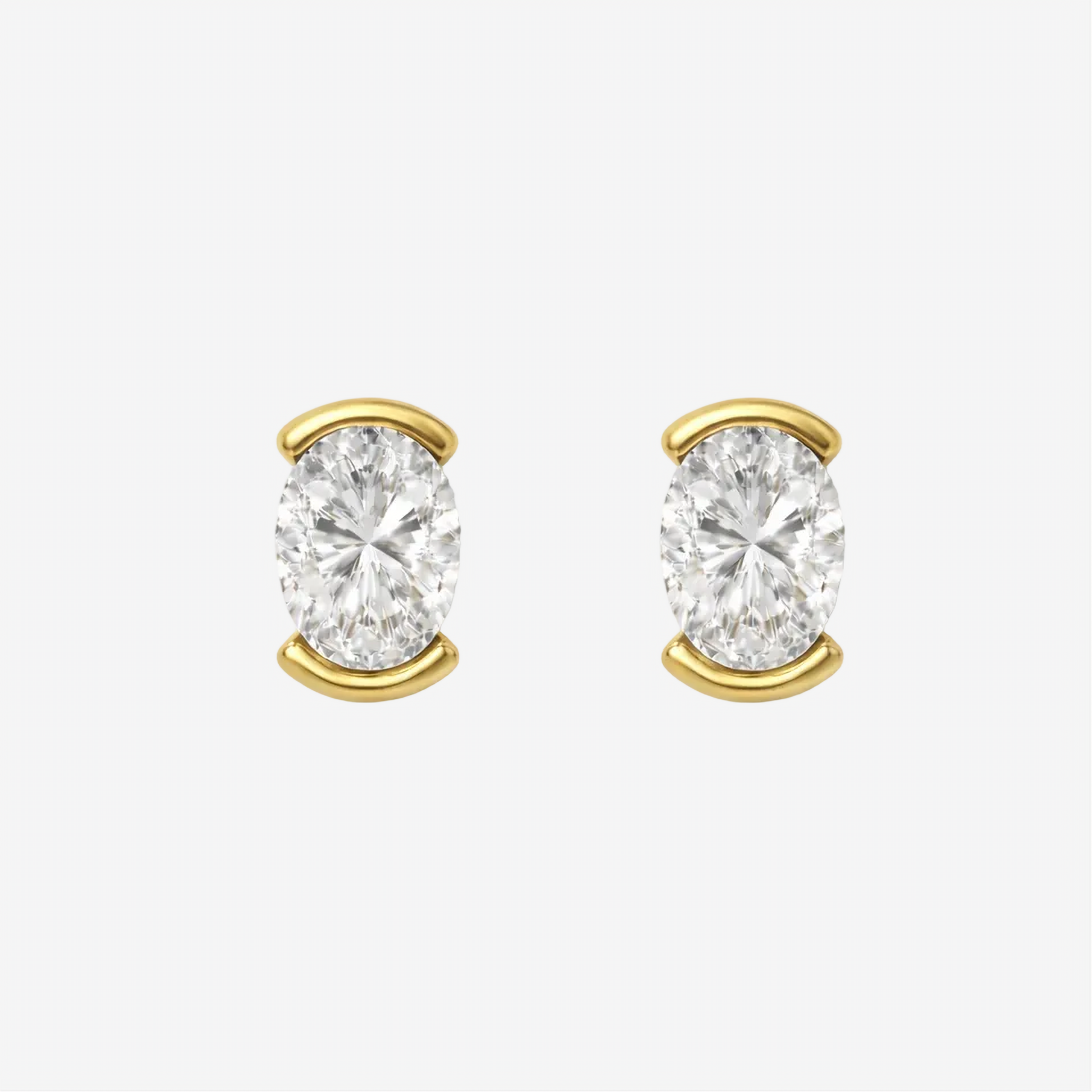 Earrings-Margot Solitaire Diamond Studs. Made to order in Australia, 2-4 weeks. Ethically sourced diamonds, recycled gold.-ELIISE MAAR JEWELLERY