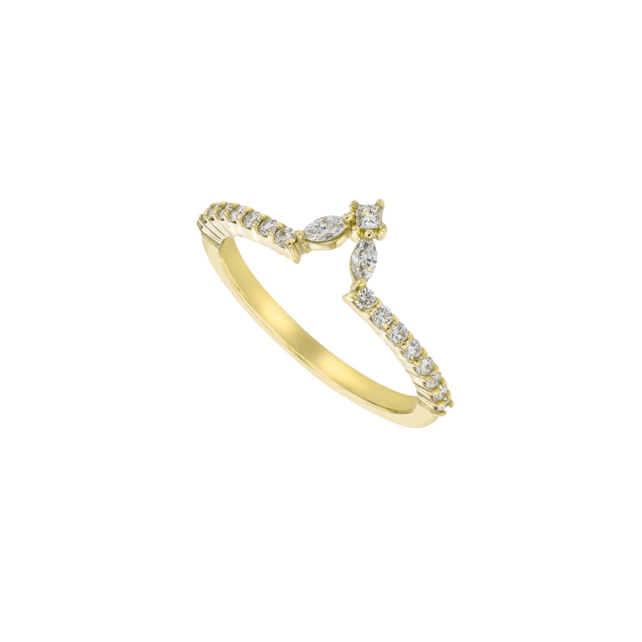 Rings-Diamond crown fit for a queen. Complete your Natasha set with this diamond crown. Product Details - Featuring 0.25ct of natural F colour / SI1 clarity diamonds- The ring is 1.80mm wide and 1.60mm thick-ELIISE MAAR JEWELLERY