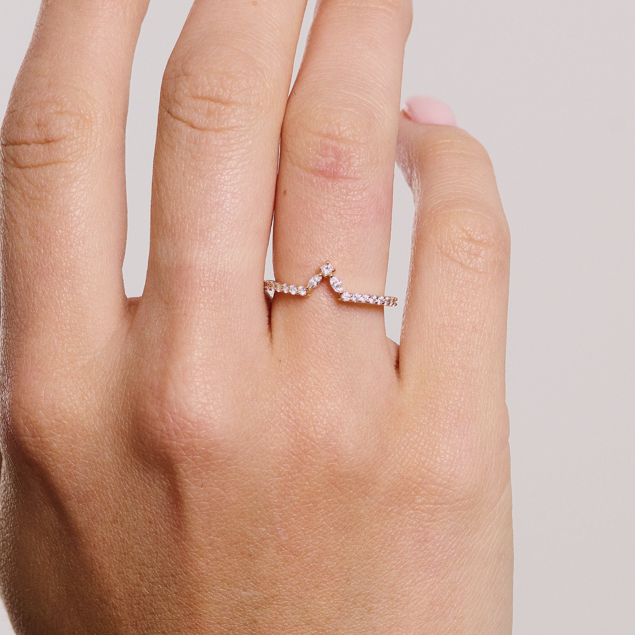 Rings-Diamond crown fit for a queen. Complete your Natasha set with this diamond crown. Product Details - Featuring 0.25ct of natural F colour / SI1 clarity diamonds- The ring is 1.80mm wide and 1.60mm thick-ELIISE MAAR JEWELLERY